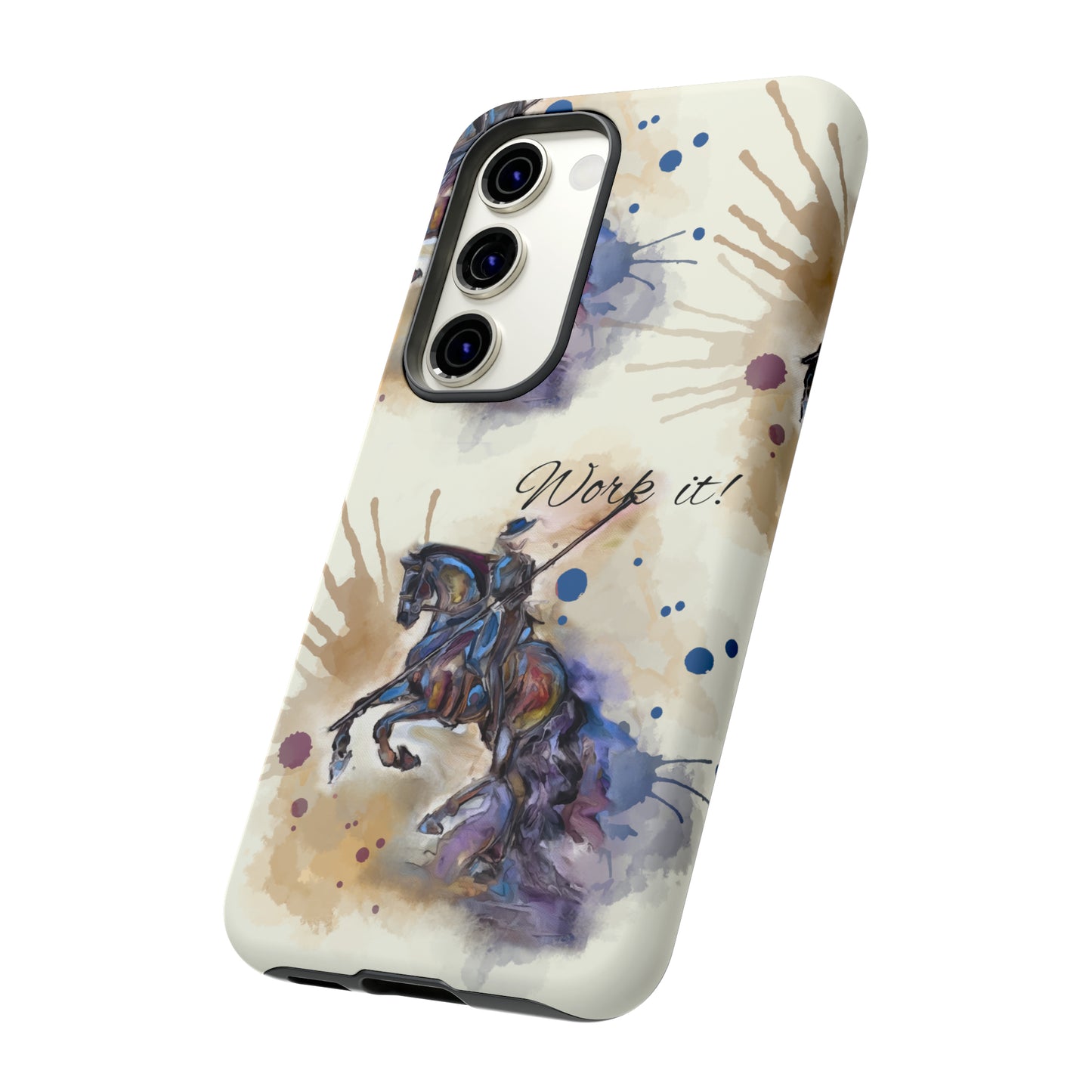 Working Equitation Watercolor Horse Horse Lover Gift Study Tough Case Phone Case.