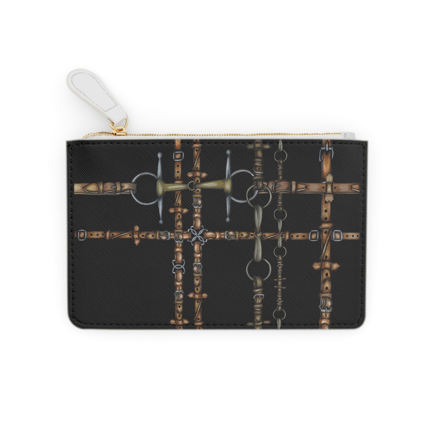 Crossing Bit Pattern Mini Clutch Bag