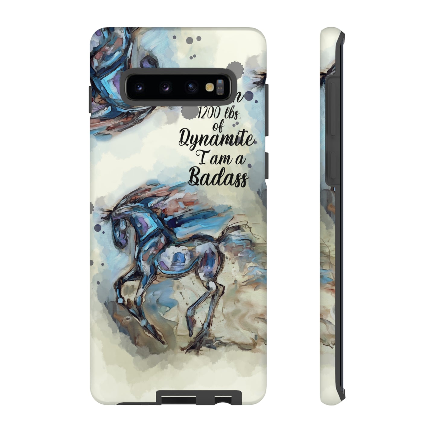 Swearing Equestrian Art .Watercolor Horse Horse Lover Gift Study Tough Case Phone Case.