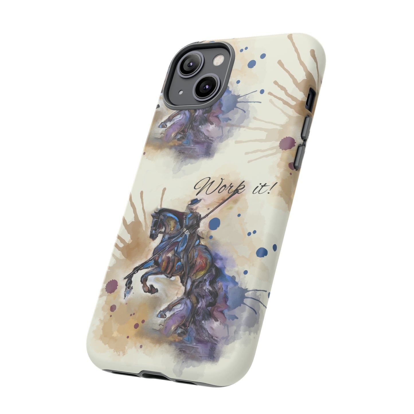 Working Equitation Watercolor Horse Horse Lover Gift Study Tough Case Phone Case.