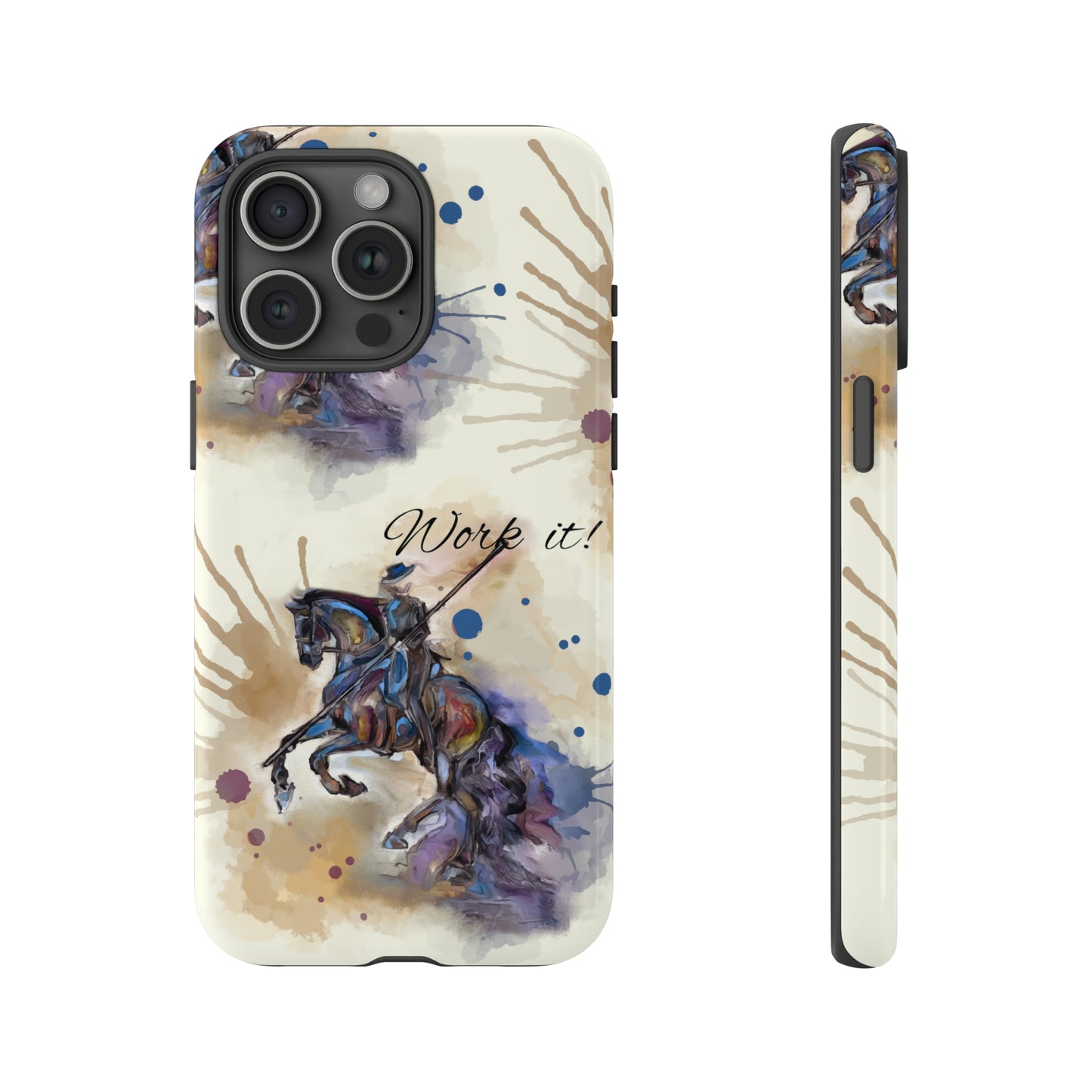 Working Equitation Watercolor Horse Horse Lover Gift Study Tough Case Phone Case.