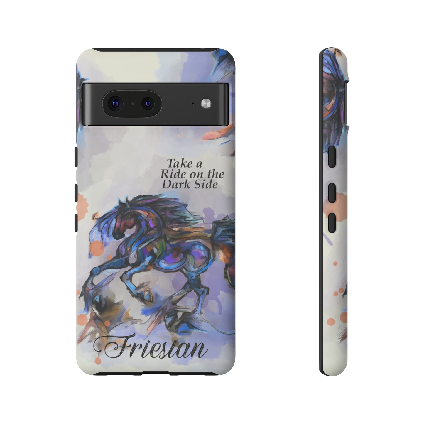 Friesian Artwork Watercolor Horse .Horse Lover Gift Study Tough Case Phone Case.