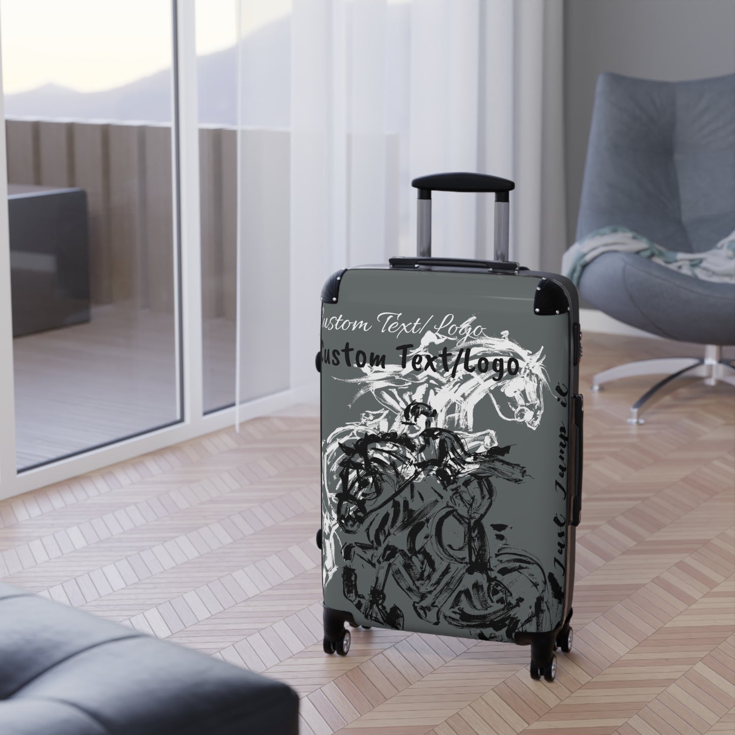 Custom Text/Logo Dressage design Suitcases