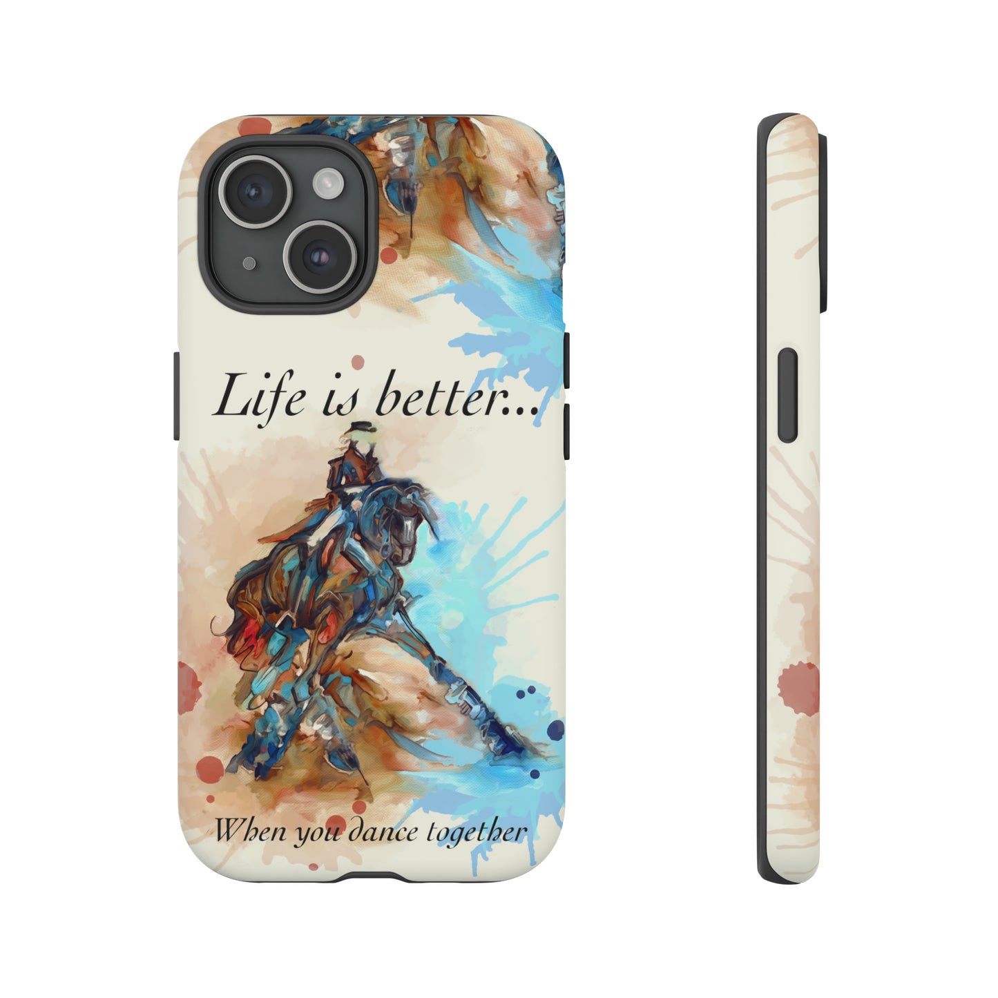 A Dressage Half Pass Artwork Watercolor Horse .Horse Lover Gift Study Tough Case Phone Case.