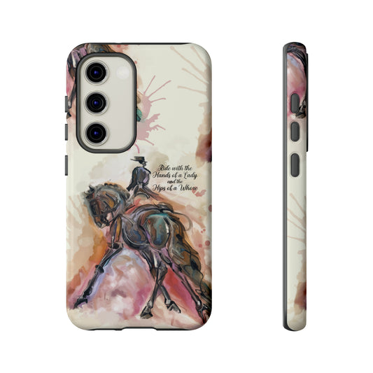 Raunchy Dressage Watercolor Horse Horse Lover Gift Study Tough Case Phone Case.