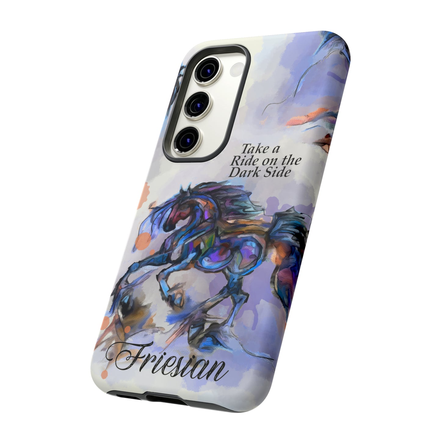 Friesian Artwork Watercolor Horse .Horse Lover Gift Study Tough Case Phone Case.