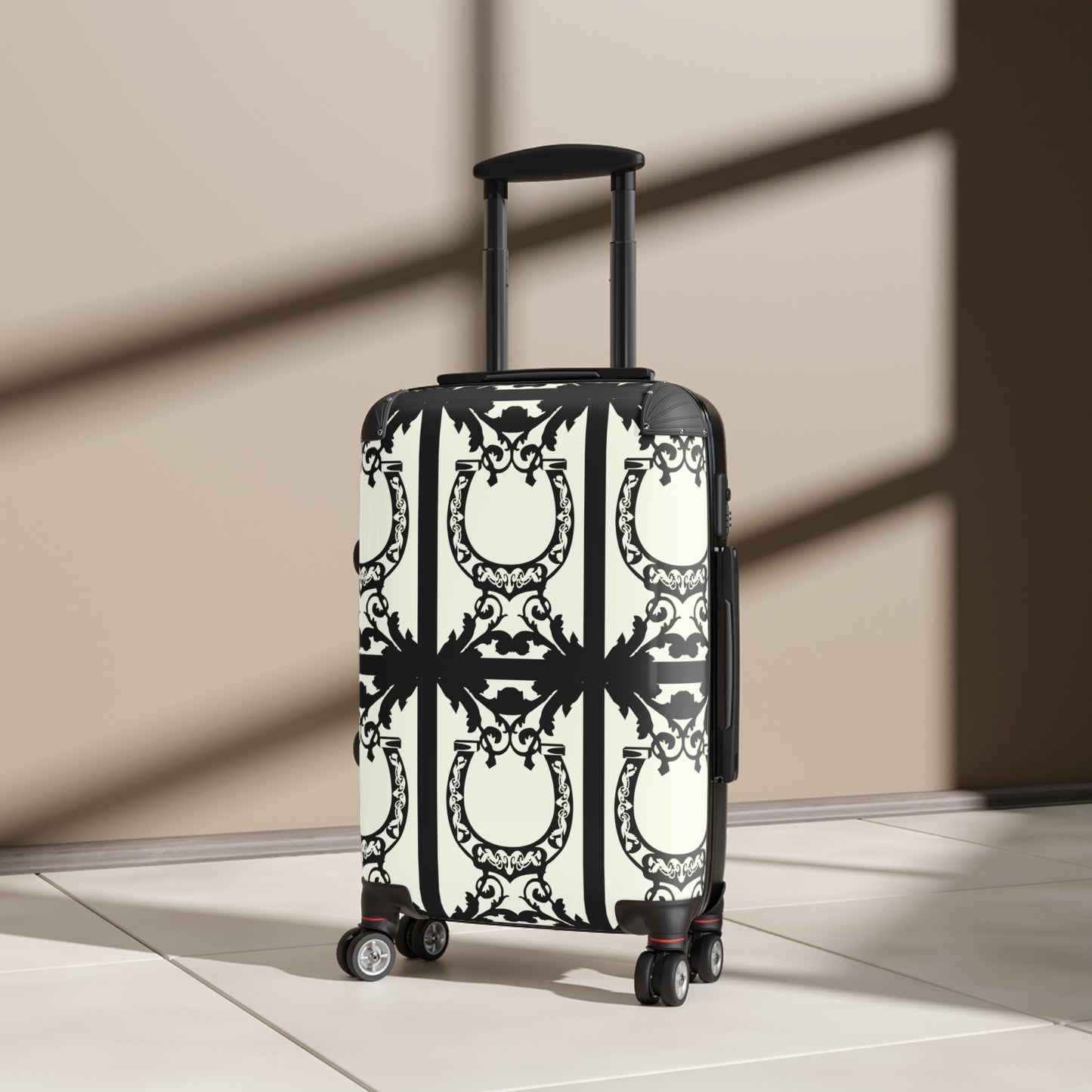 Elegant Horse Shoe Motif Cabin Suitcase