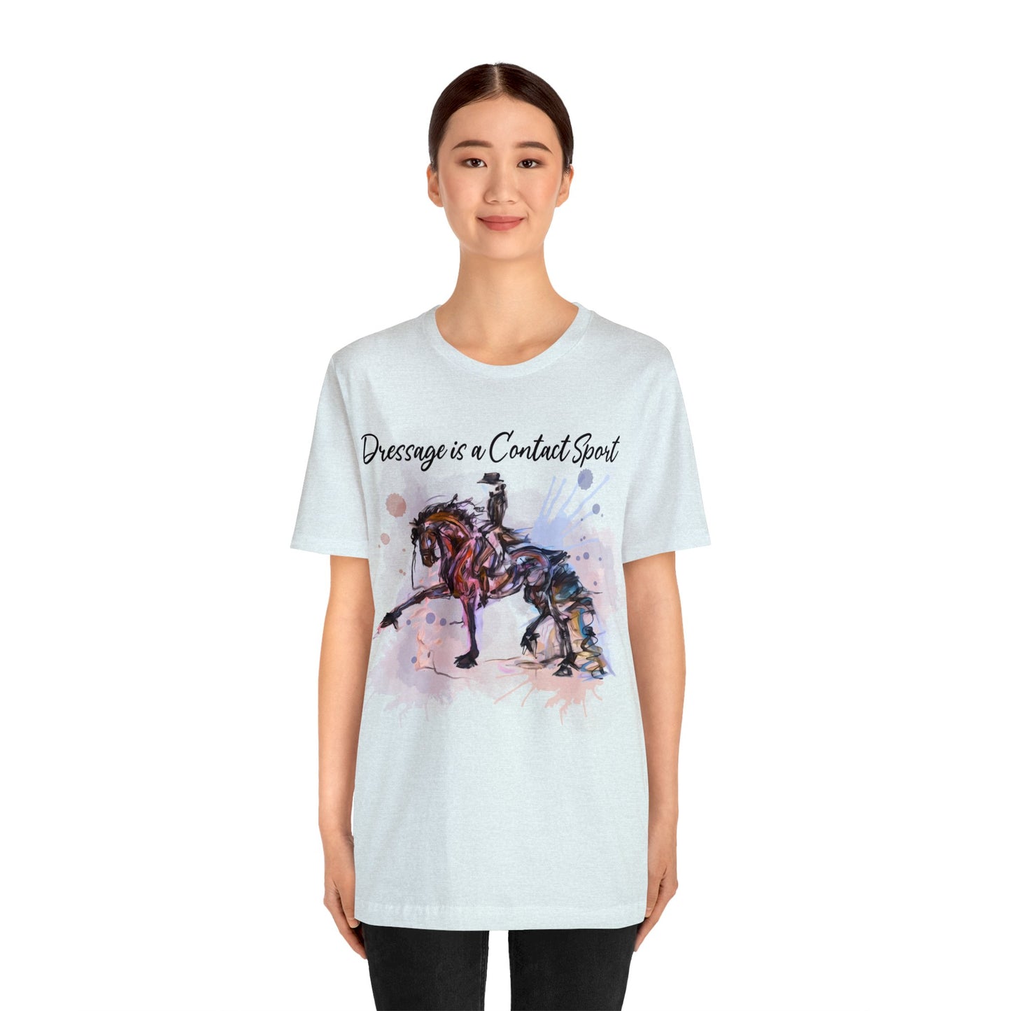 Friesian Dressage Horse Art Unisex Jersey Short Sleeve Tee