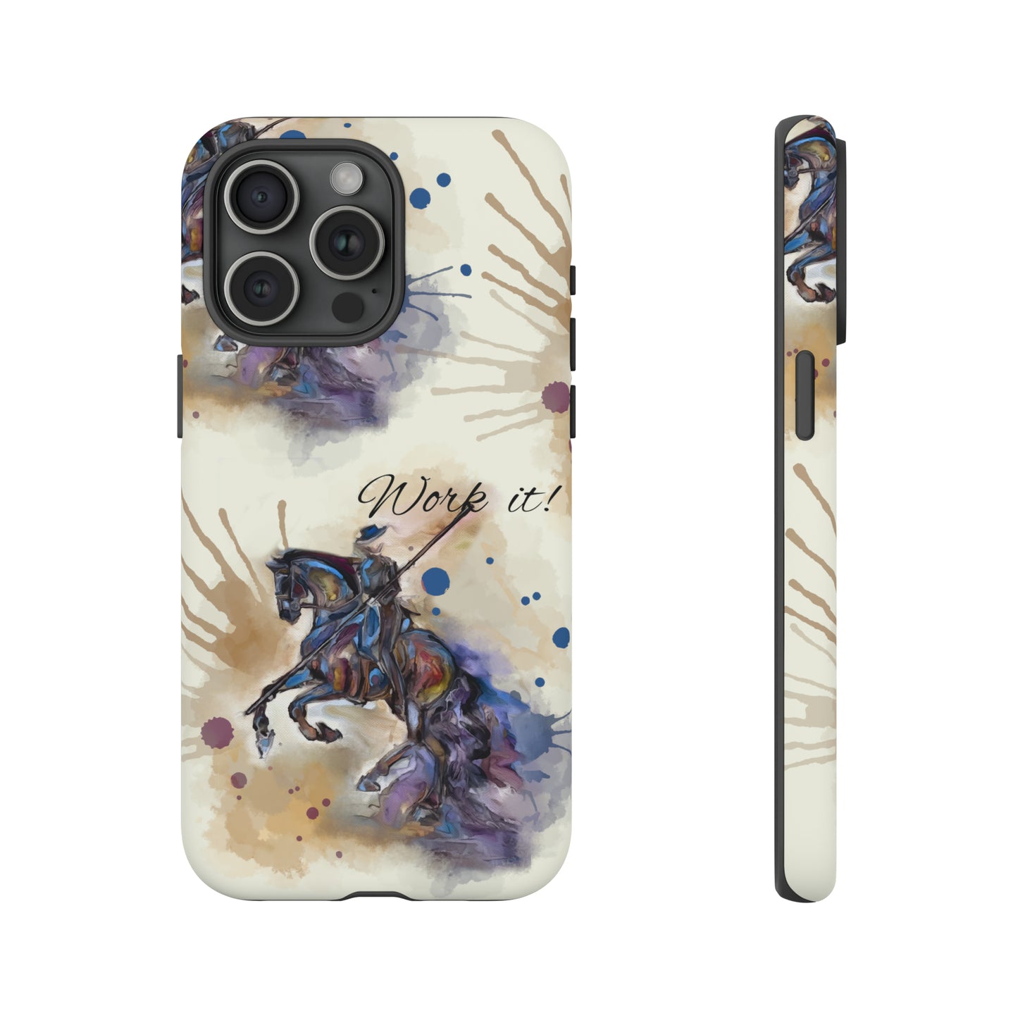 Working Equitation Watercolor Horse Horse Lover Gift Study Tough Case Phone Case.