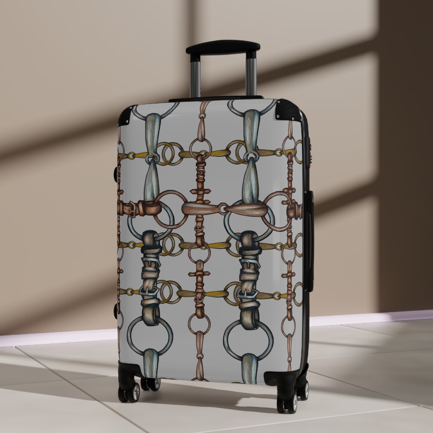 Artistic Equestrian Snaffle Bit and Reins Cabin Suitcase