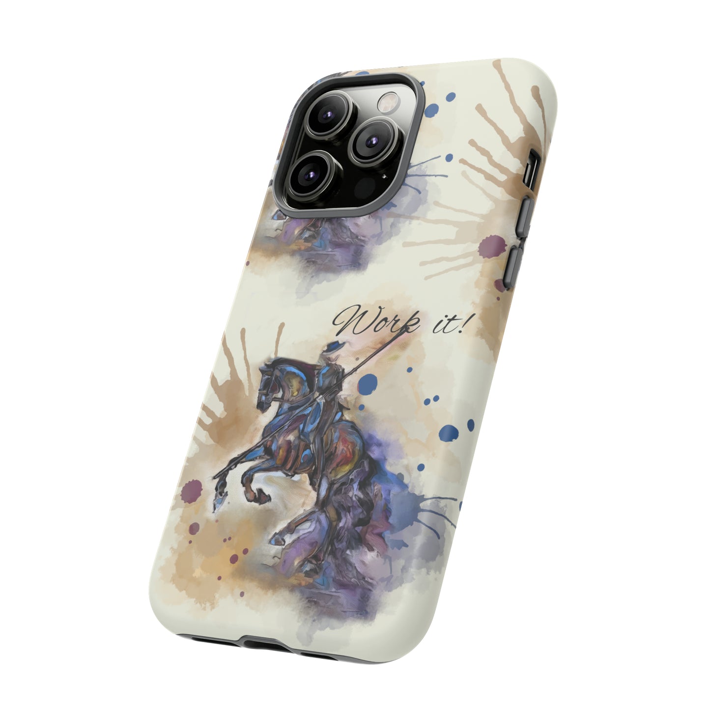 Working Equitation Watercolor Horse Horse Lover Gift Study Tough Case Phone Case.