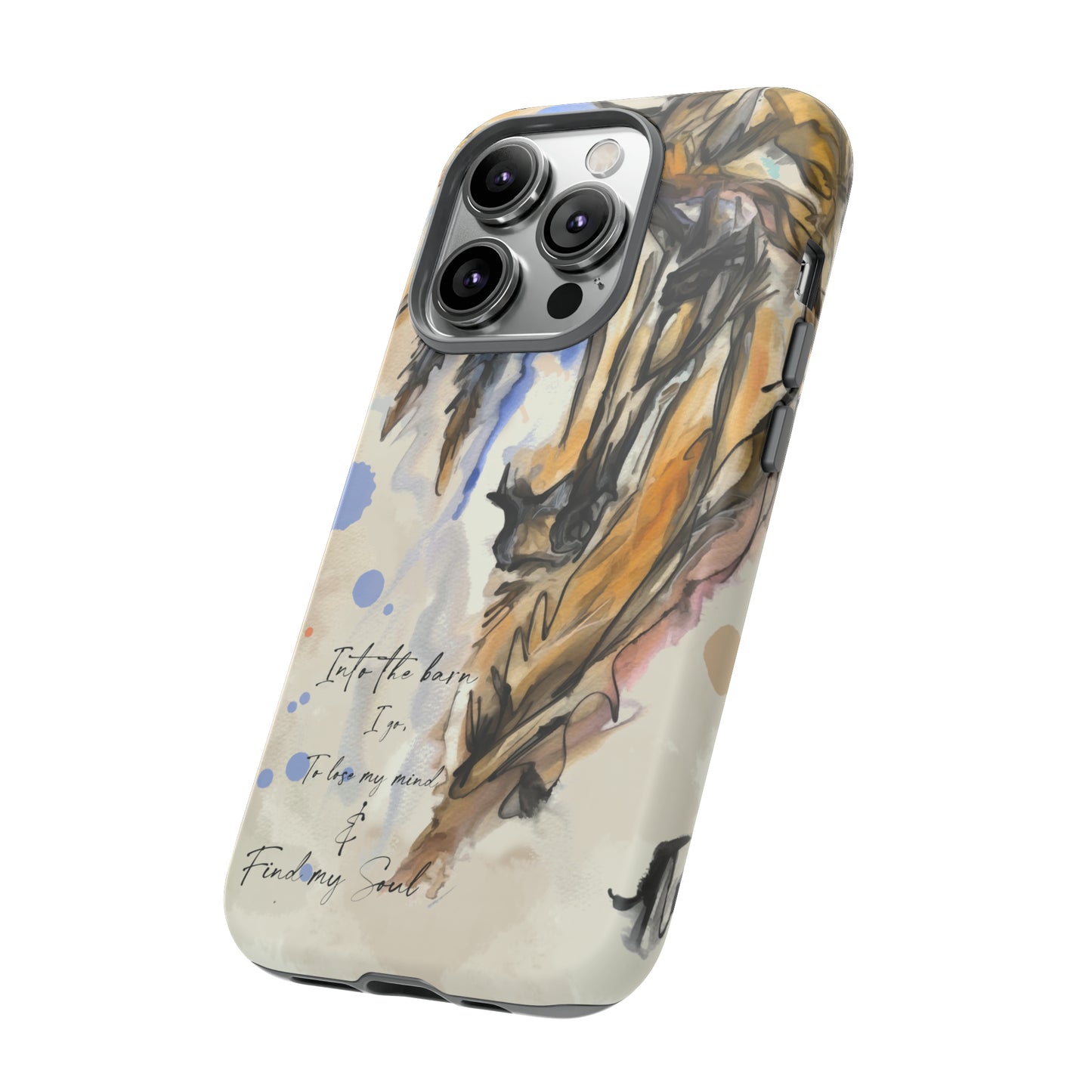 Inspirational  Watercolor Horse Horse Lover Gift Study Tough Case Phone Case.