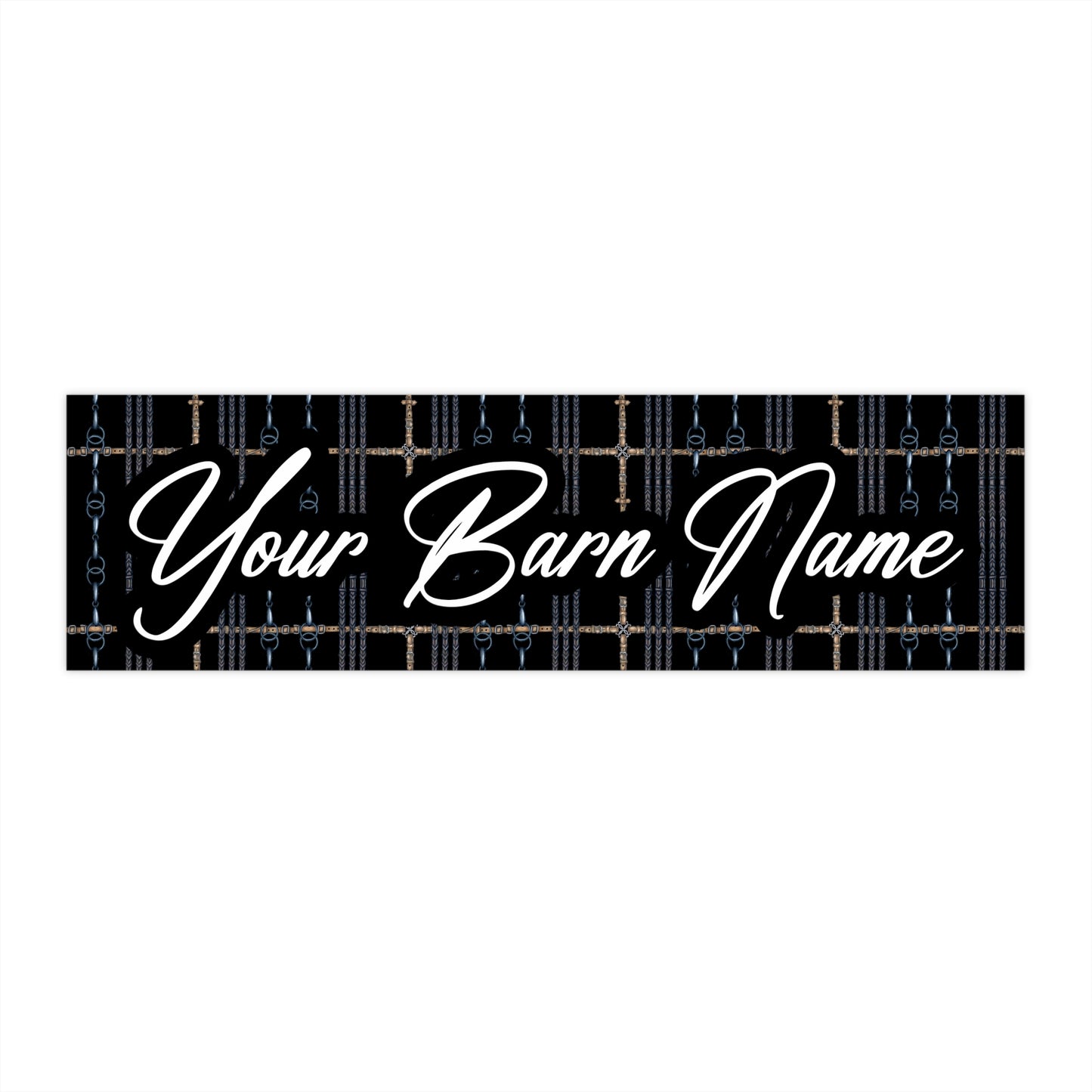 Your Barn Name, Customizable Equestrian Bumper Stickers