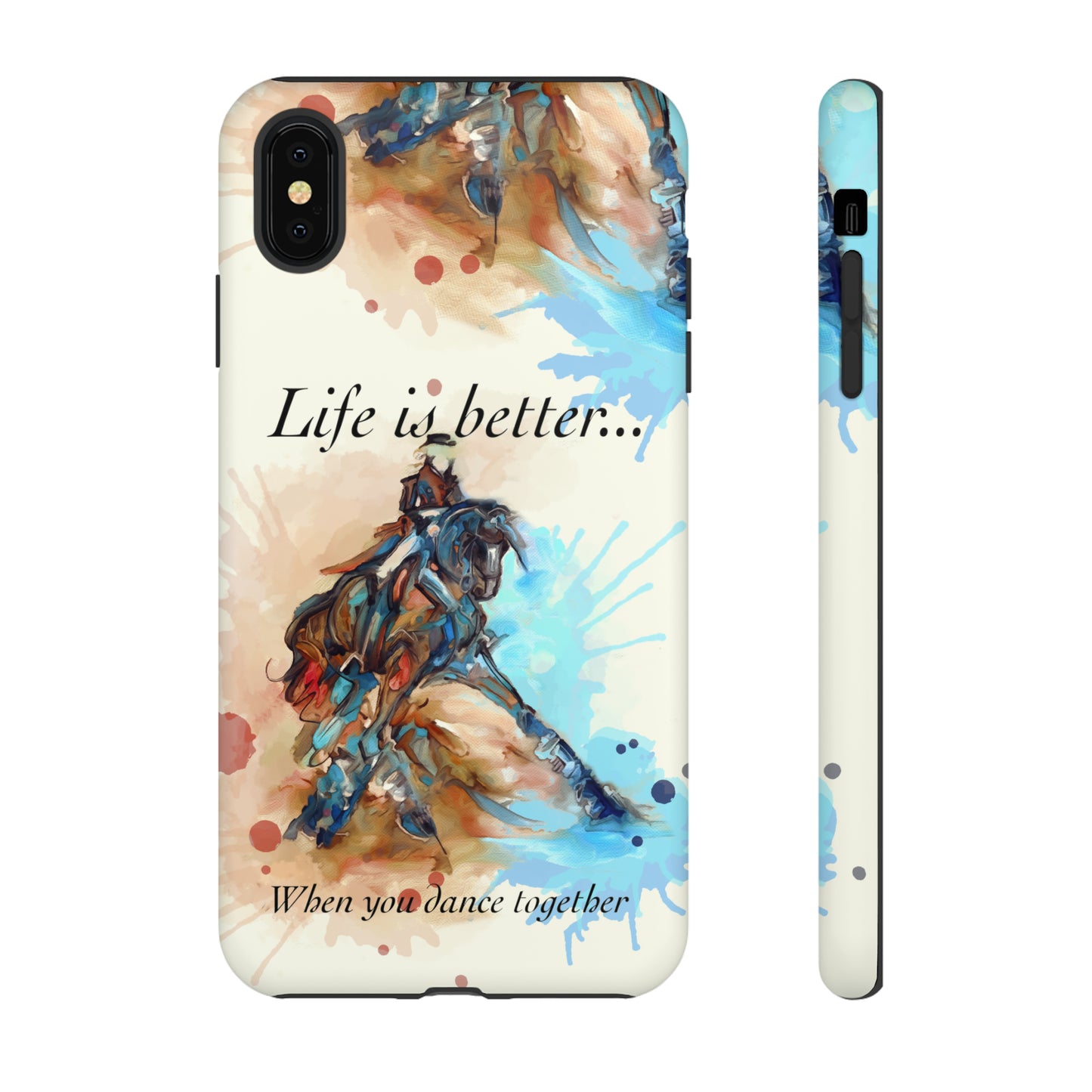 A Dressage Half Pass Artwork Watercolor Horse .Horse Lover Gift Study Tough Case Phone Case.