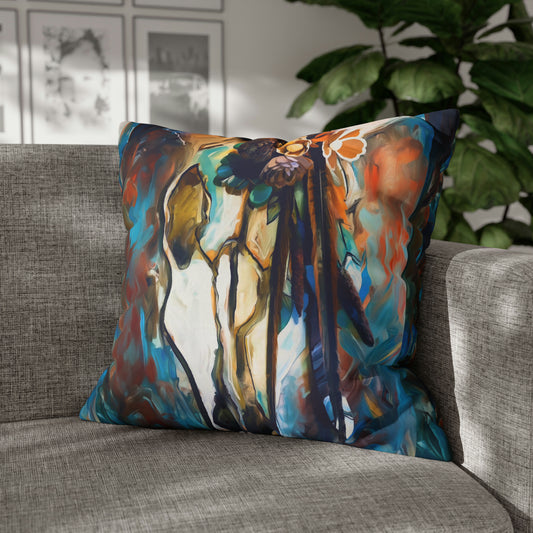 Southwestern Cow Skull  Double Sided PILLOW CASE  Pillow Cover Provide your own insert One Case