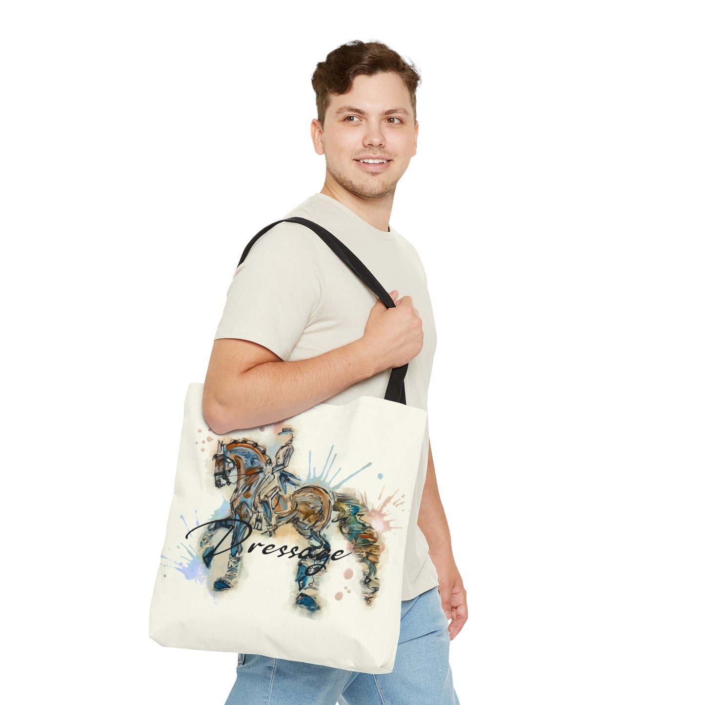 Watercolor Horse Artistic Tote Bag (AOP)