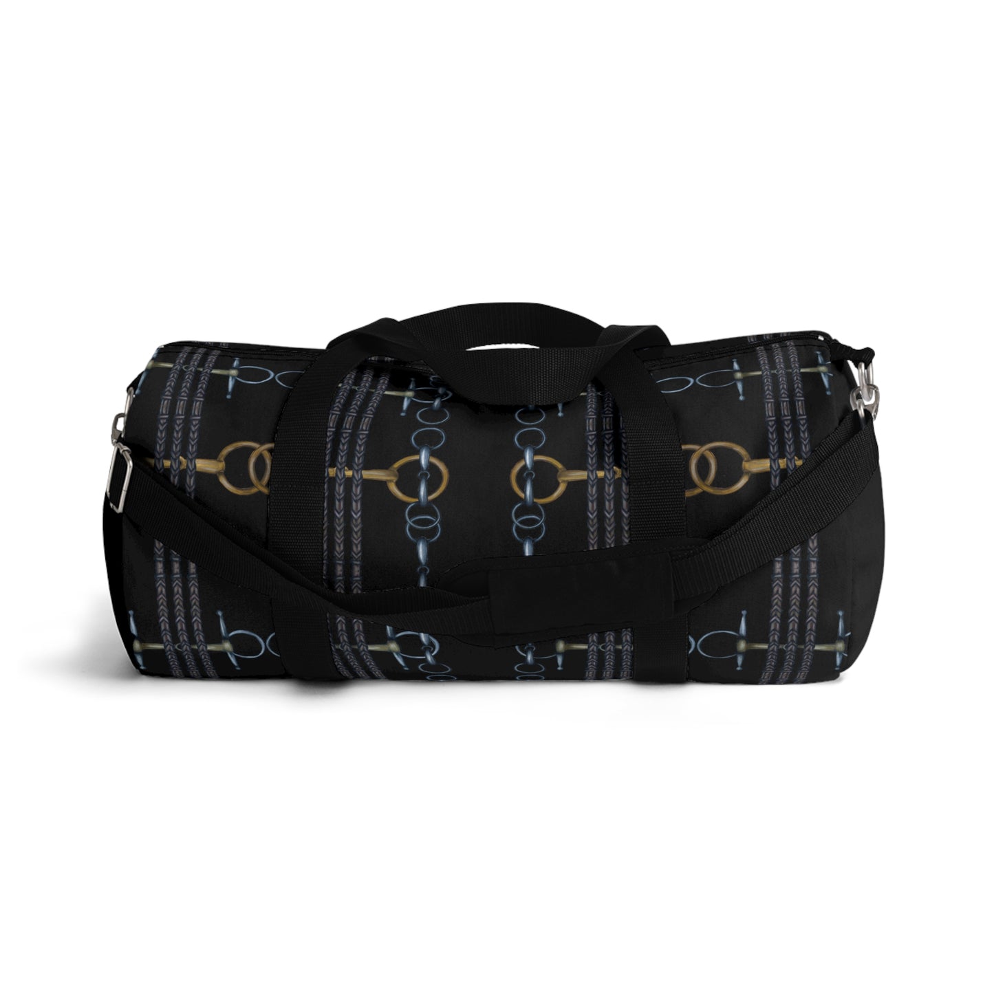 Custom Logo Reins and Bit Pattern Duffel Bag