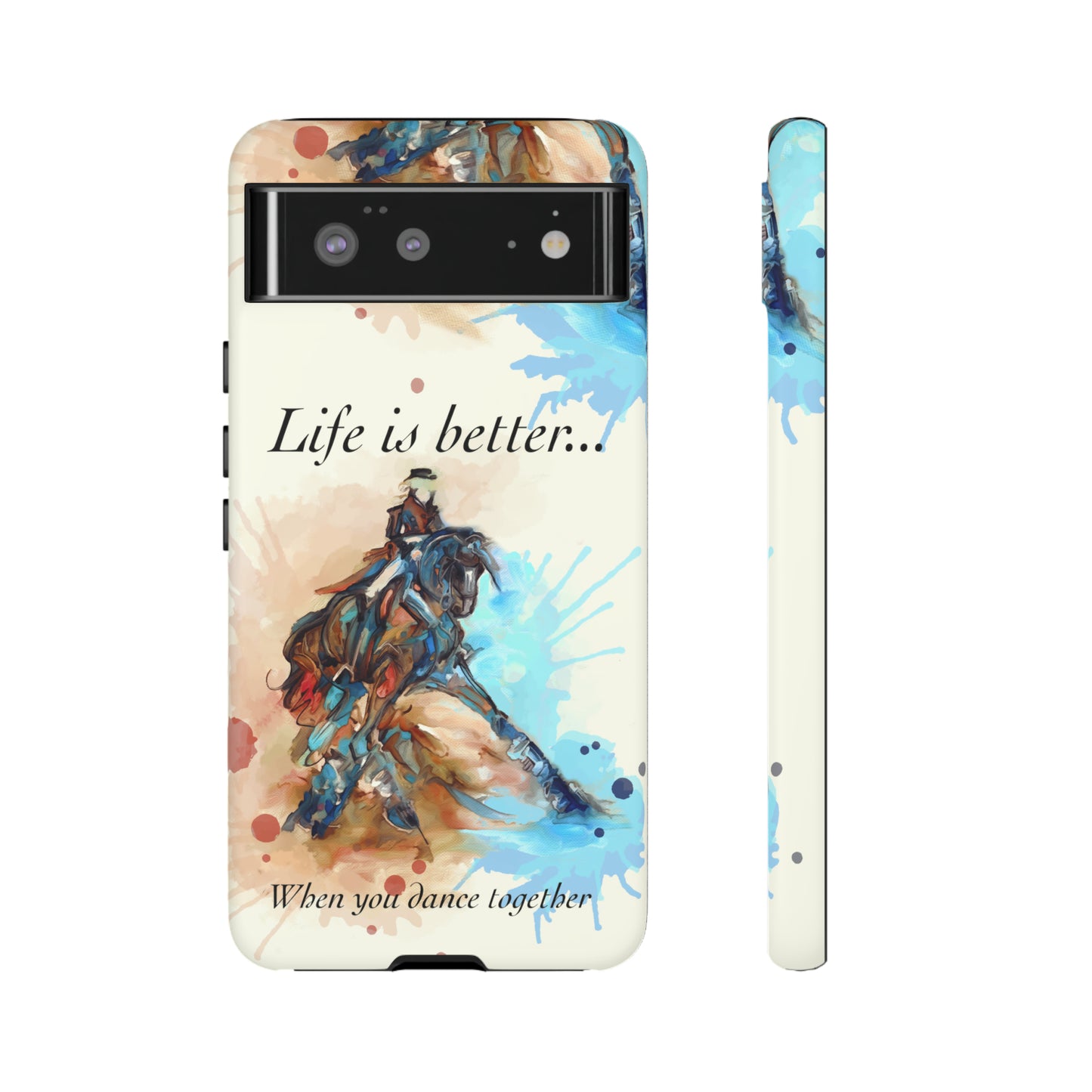 A Dressage Half Pass Artwork Watercolor Horse .Horse Lover Gift Study Tough Case Phone Case.