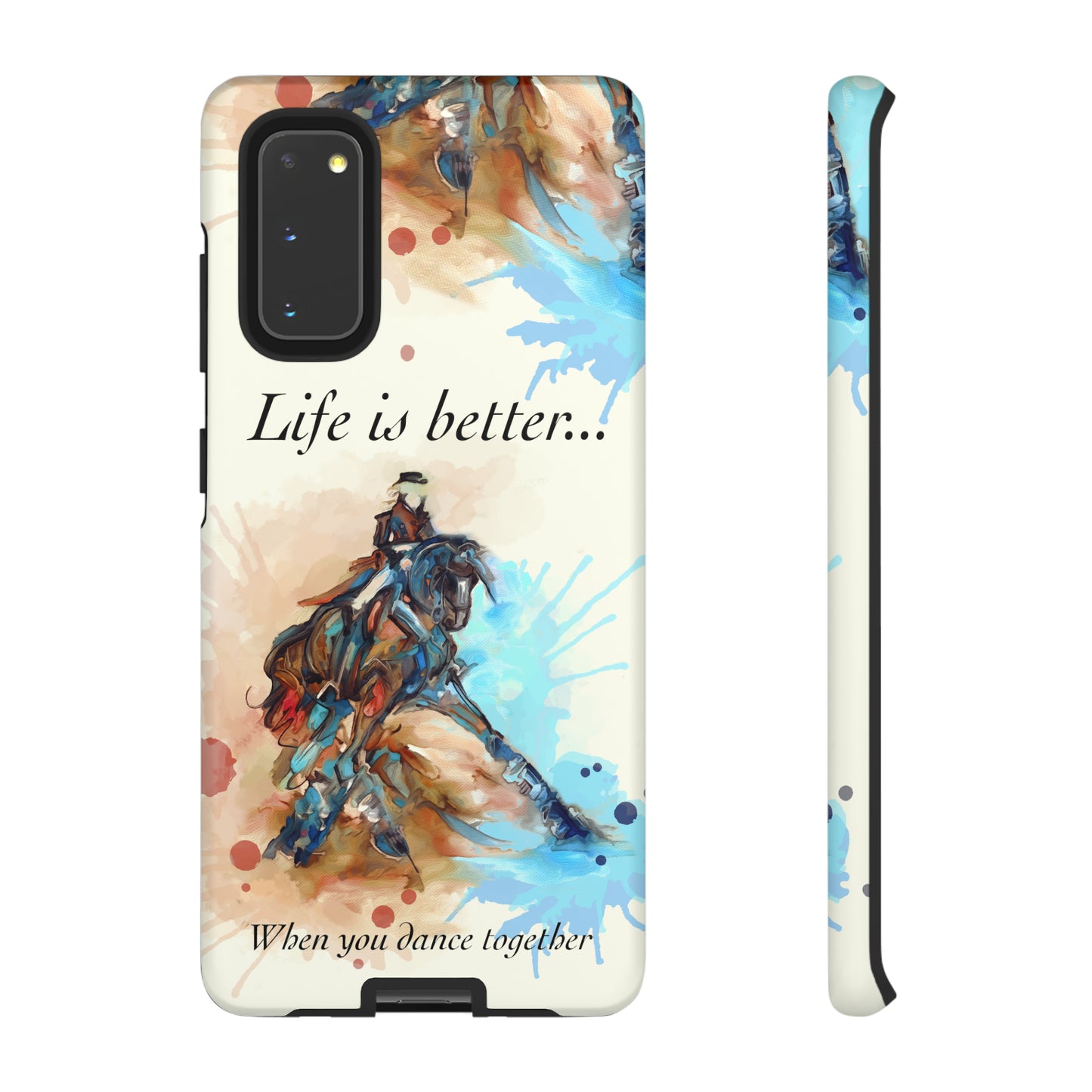 A Dressage Half Pass Artwork Watercolor Horse .Horse Lover Gift Study Tough Case Phone Case.