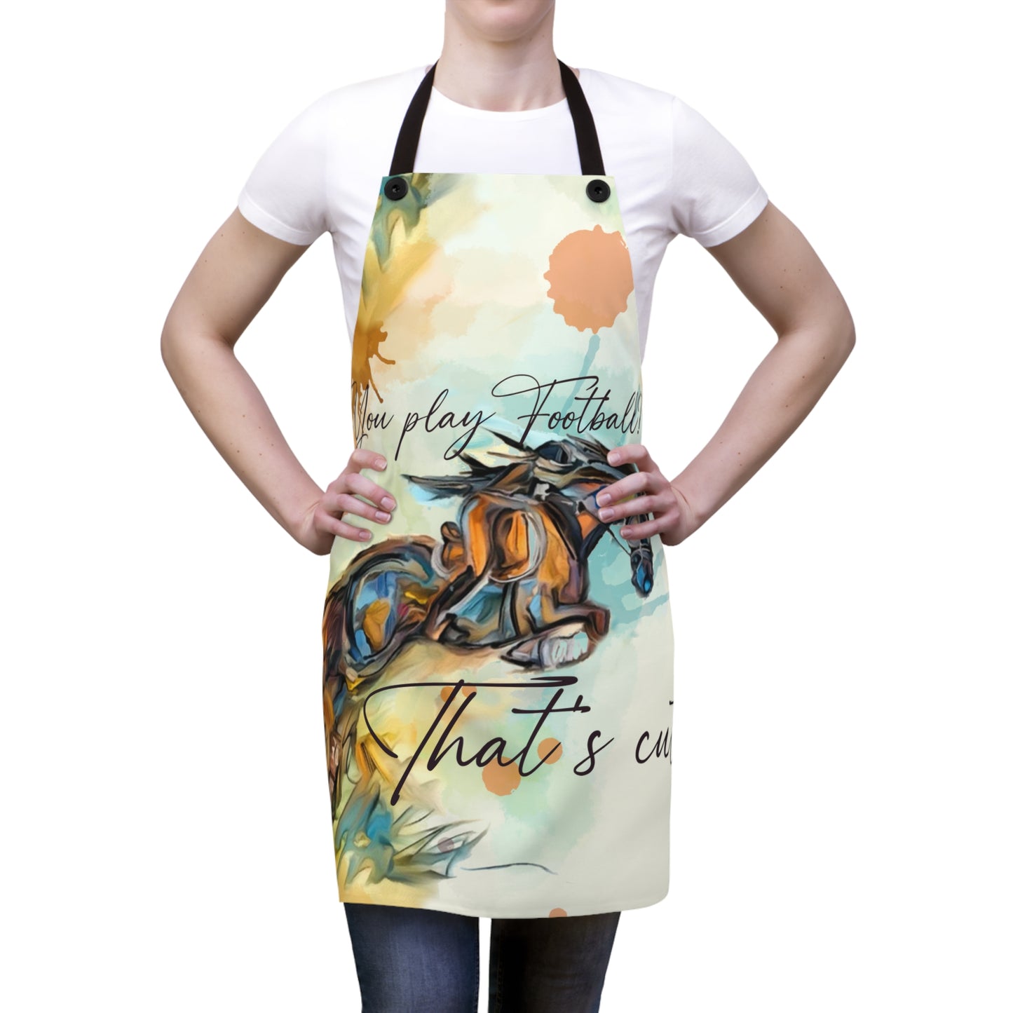 Jumping Horse Show Cloths Cover Apron. Cooking Apron and/or Protect your show cloths in style. Custom Text