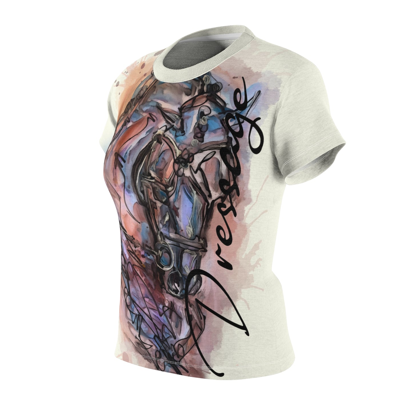 Dressage Water  Color Canter Women's Cut & Sew Tee (AOP)