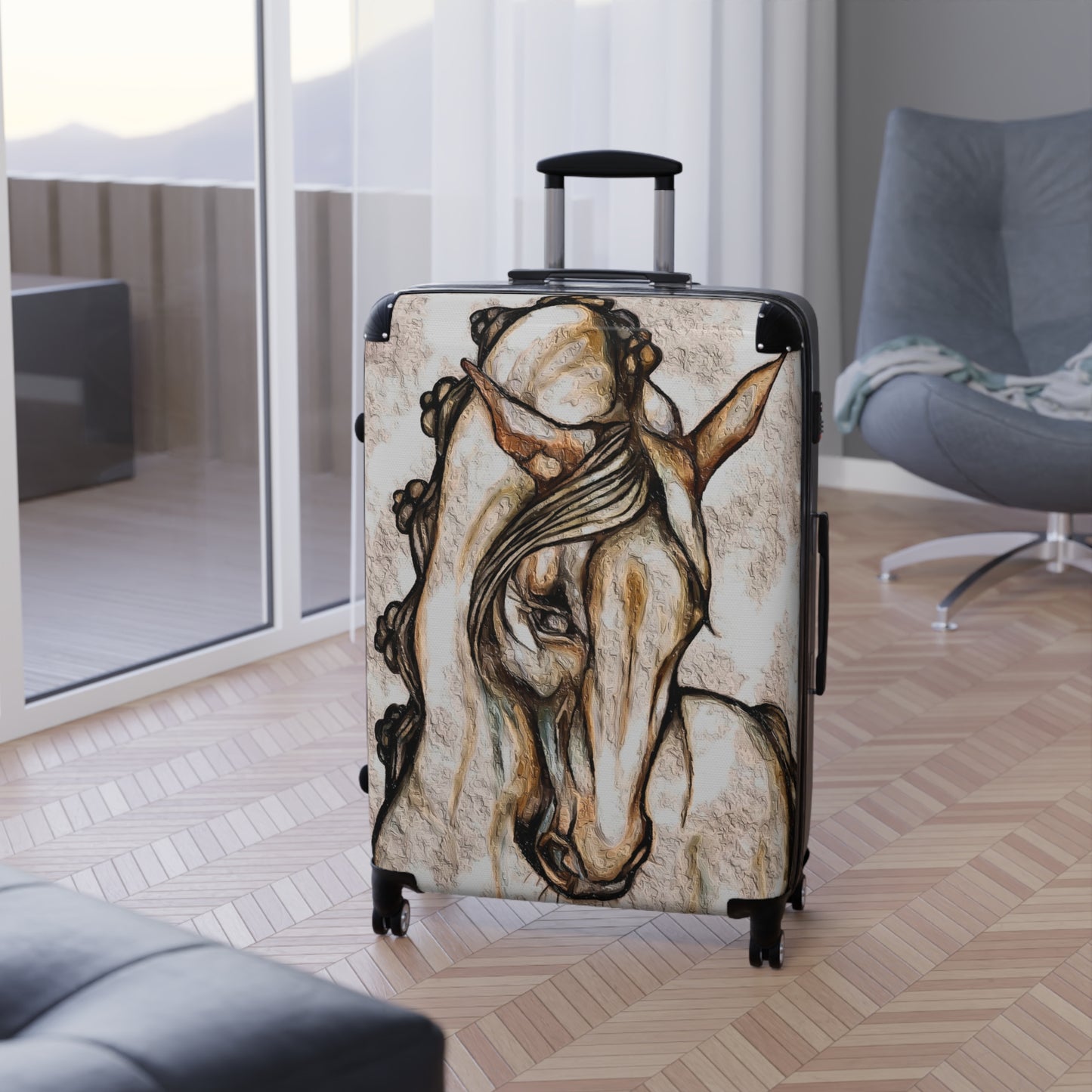 Baroque Horse Cabin Suitcase