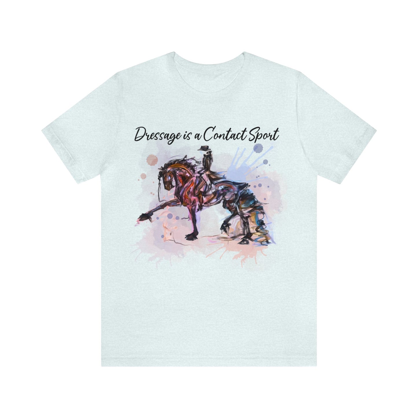 Friesian Dressage Horse Art Unisex Jersey Short Sleeve Tee