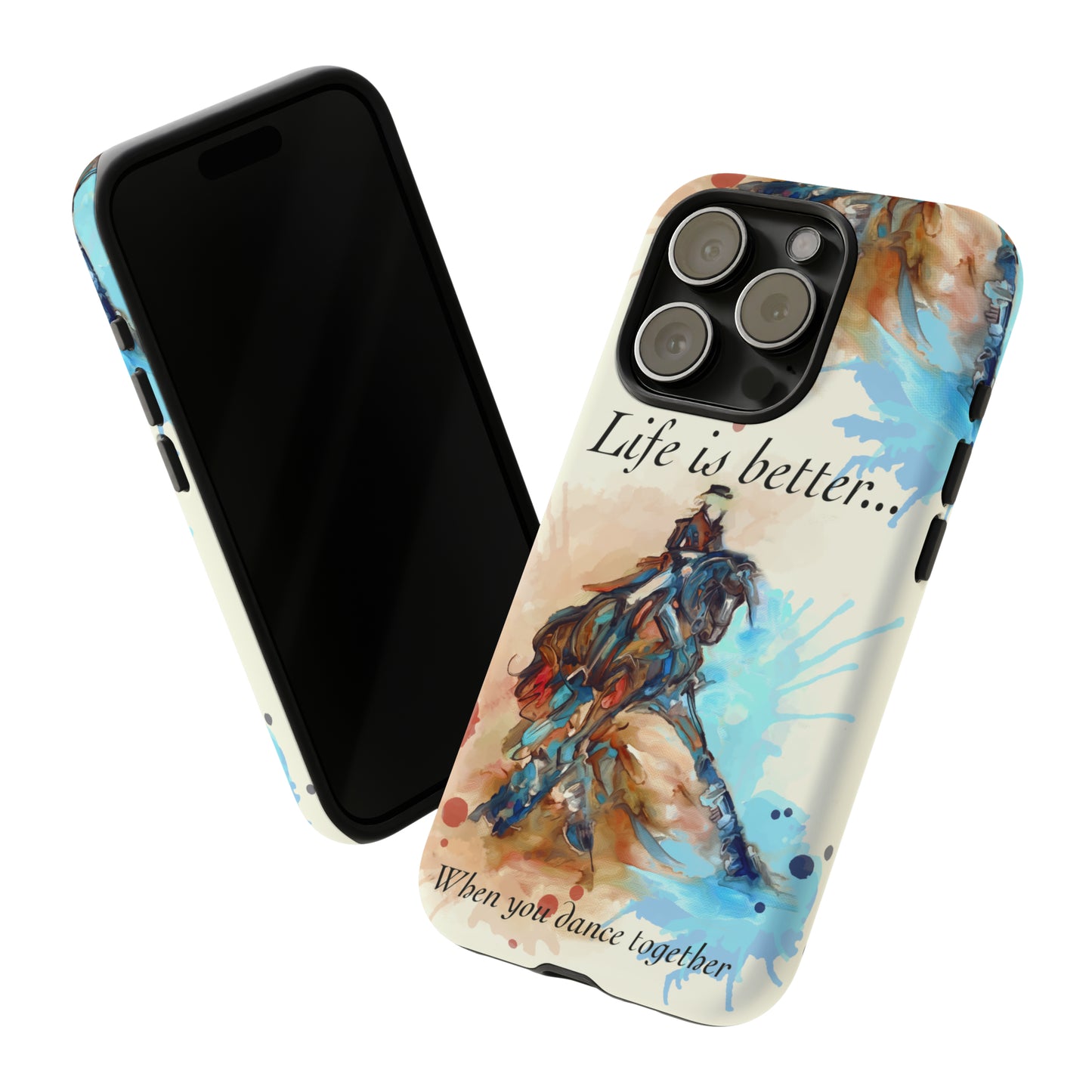 A Dressage Half Pass Artwork Watercolor Horse .Horse Lover Gift Study Tough Case Phone Case.