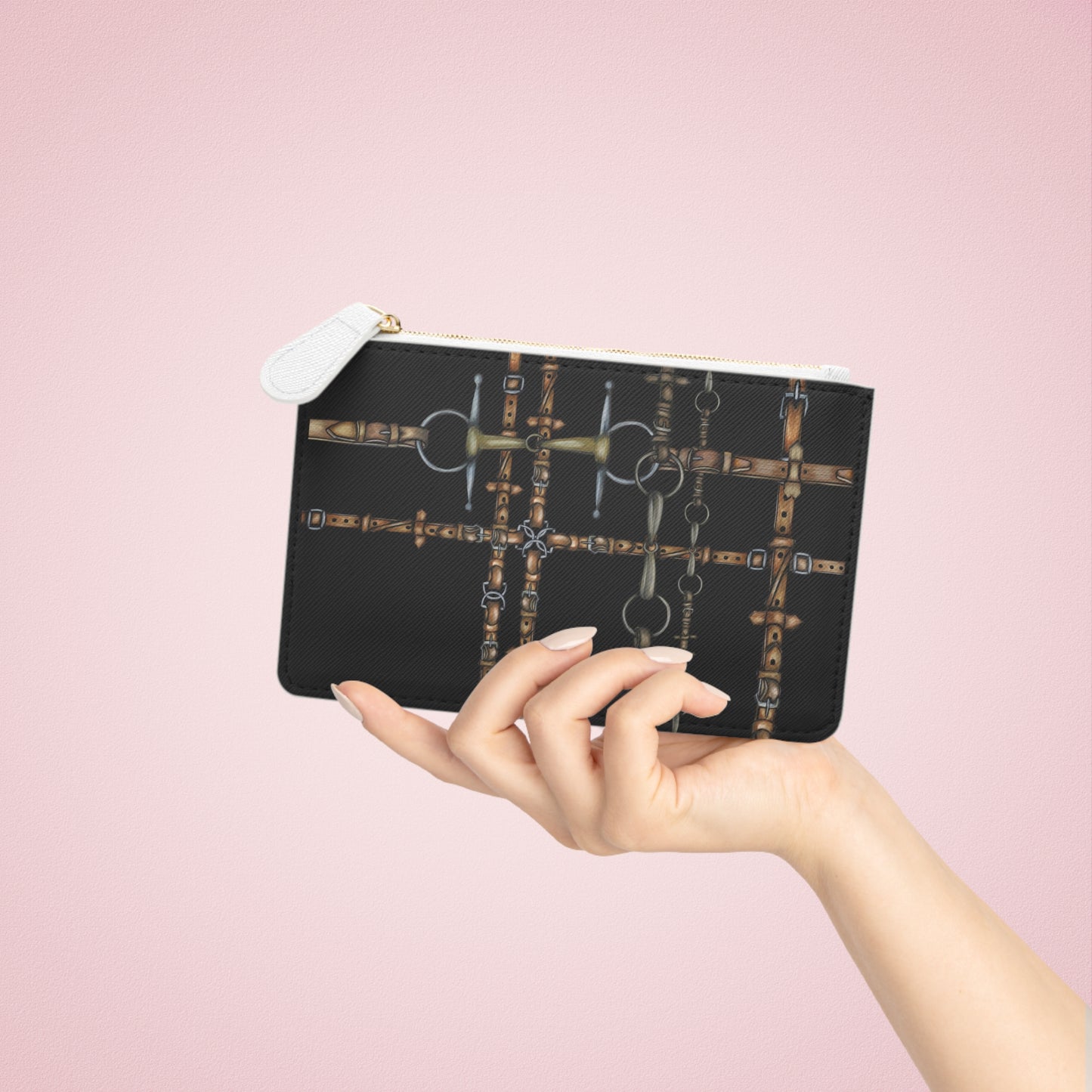 Crossing Bit Pattern Mini Clutch Bag