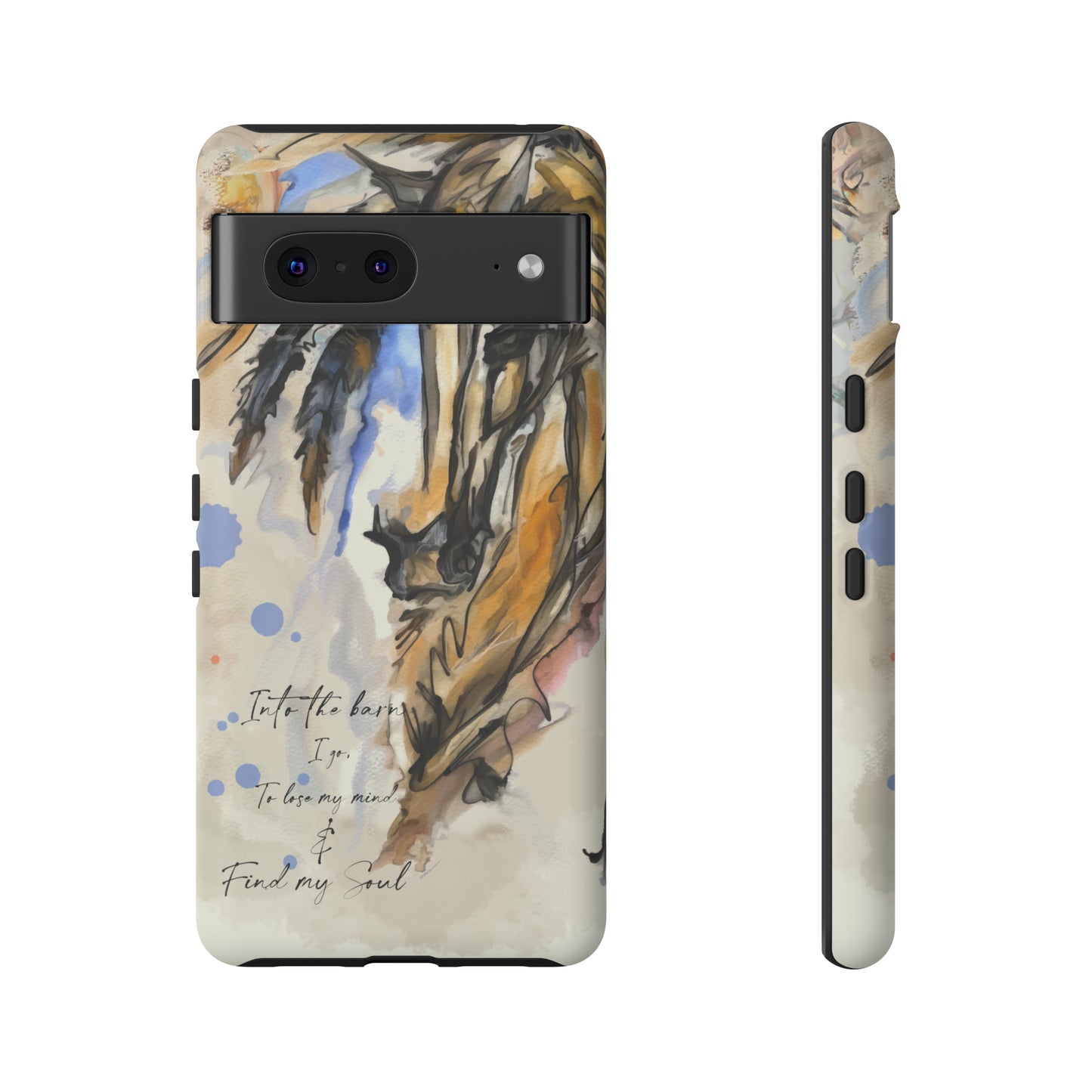 Inspirational  Watercolor Horse Horse Lover Gift Study Tough Case Phone Case.