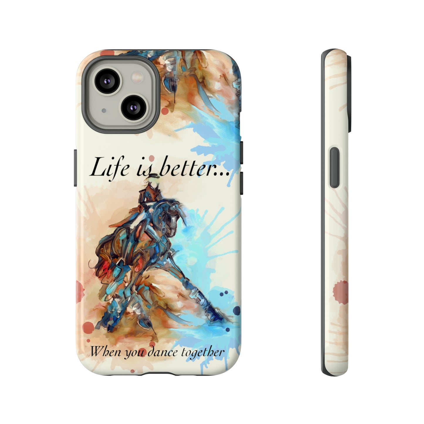 A Dressage Half Pass Artwork Watercolor Horse .Horse Lover Gift Study Tough Case Phone Case.