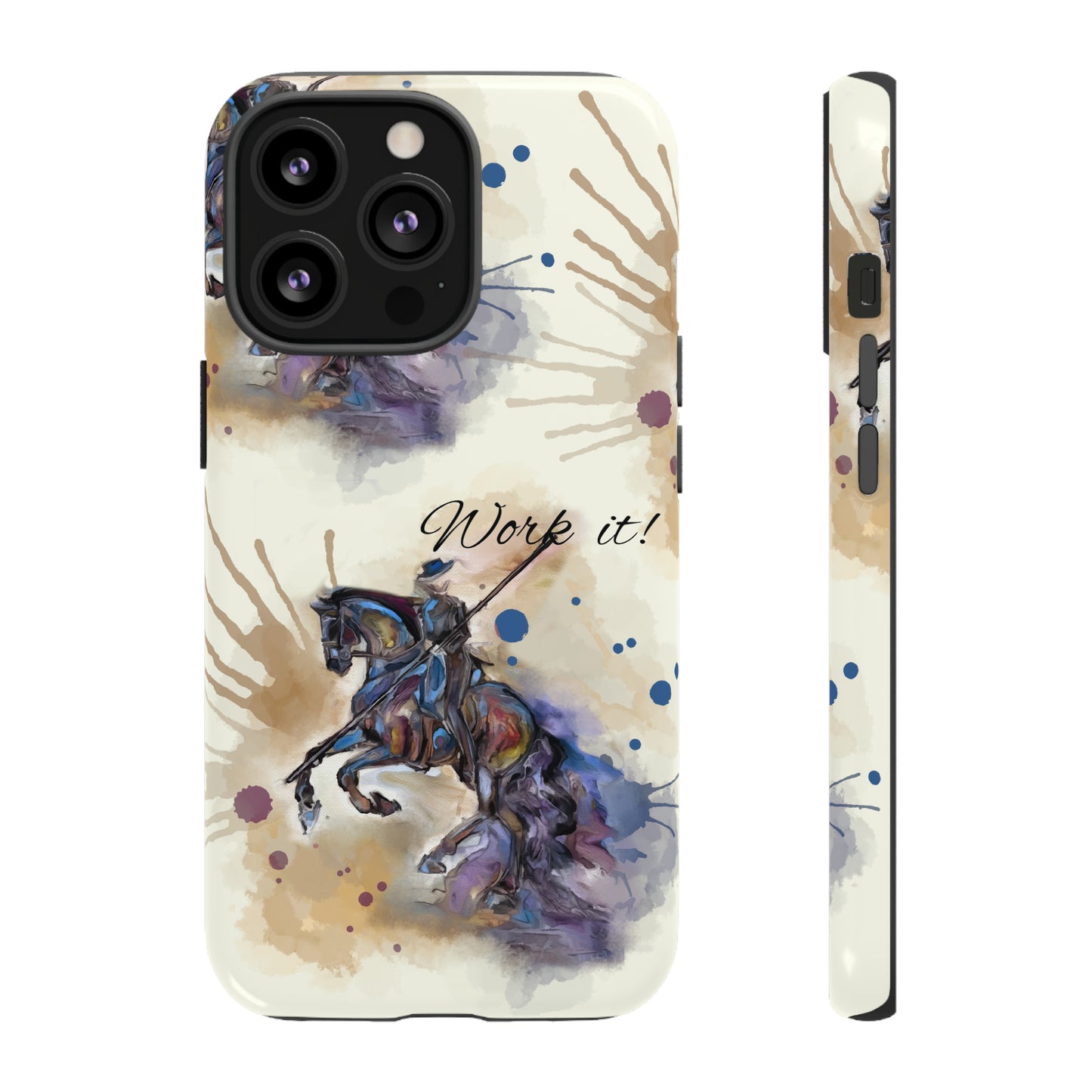 Working Equitation Watercolor Horse Horse Lover Gift Study Tough Case Phone Case.