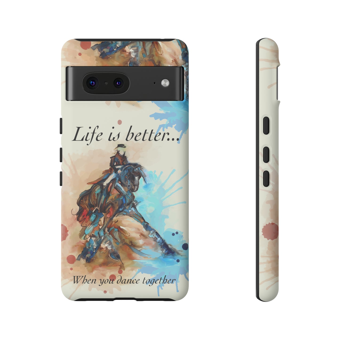 A Dressage Half Pass Artwork Watercolor Horse .Horse Lover Gift Study Tough Case Phone Case.