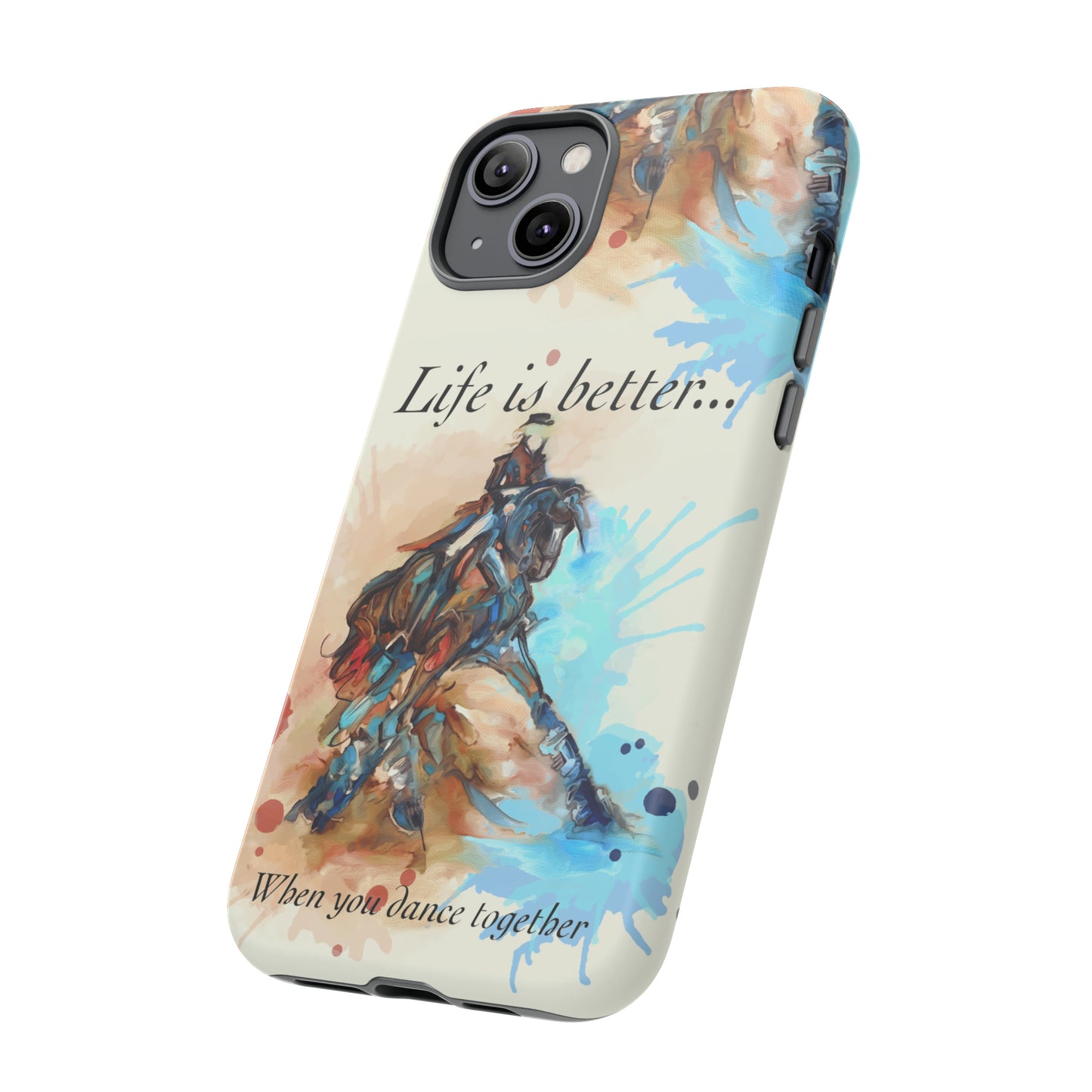 A Dressage Half Pass Artwork Watercolor Horse .Horse Lover Gift Study Tough Case Phone Case.