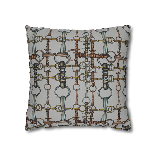 Double sided equestrian bit pattern Polyester Pillowcase 24x24 My original Artwork