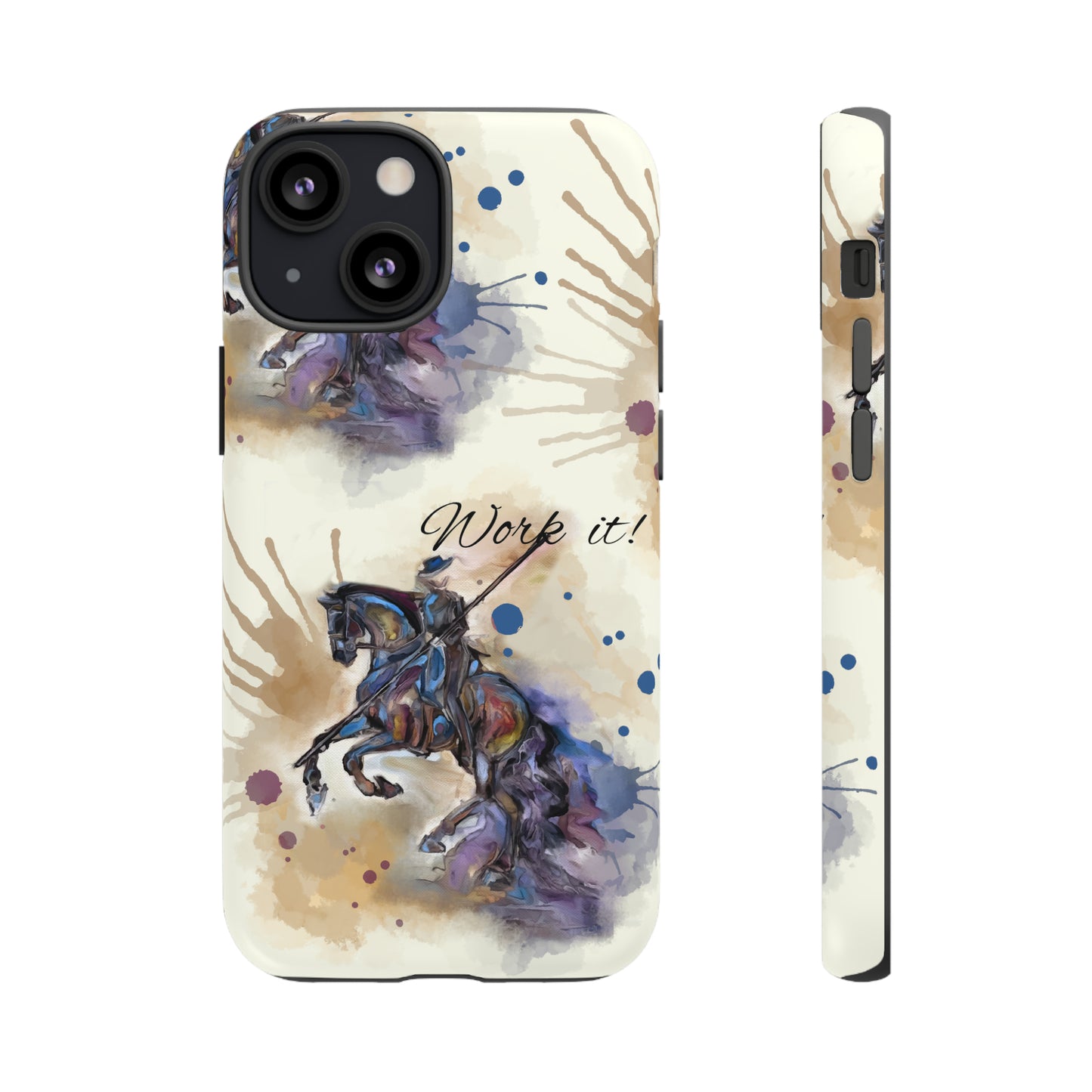 Working Equitation Watercolor Horse Horse Lover Gift Study Tough Case Phone Case.