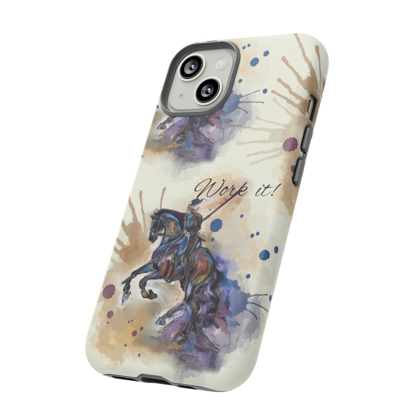 Working Equitation Watercolor Horse Horse Lover Gift Study Tough Case Phone Case.