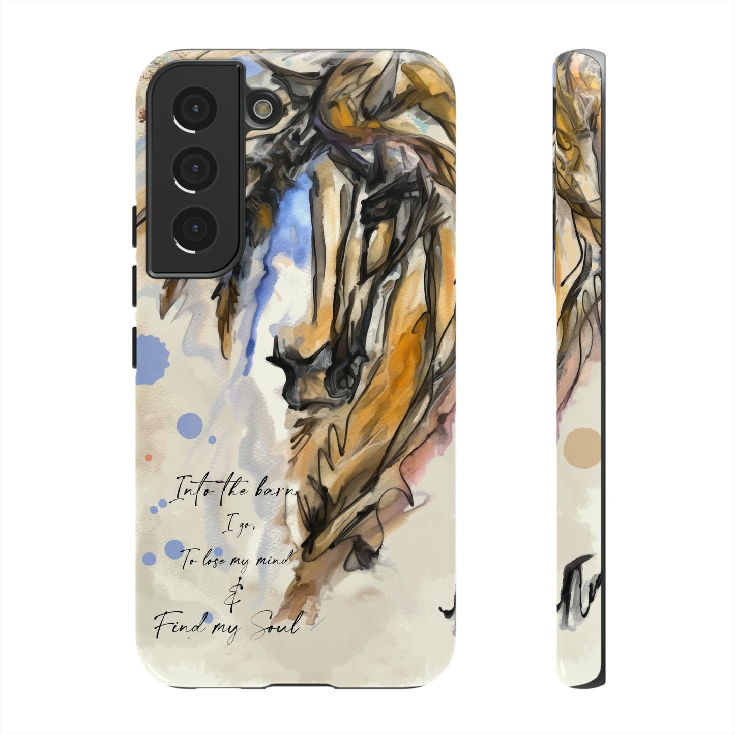 Inspirational  Watercolor Horse Horse Lover Gift Study Tough Case Phone Case.