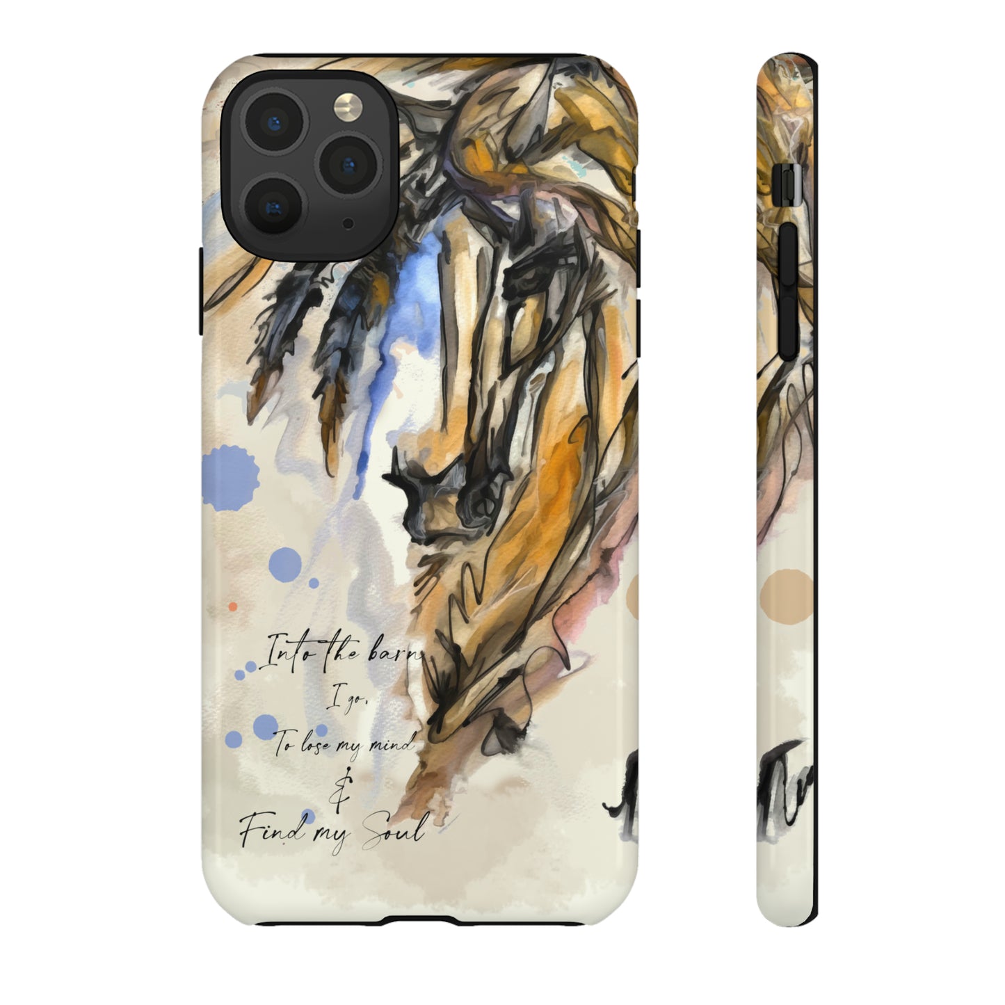 Inspirational  Watercolor Horse Horse Lover Gift Study Tough Case Phone Case.