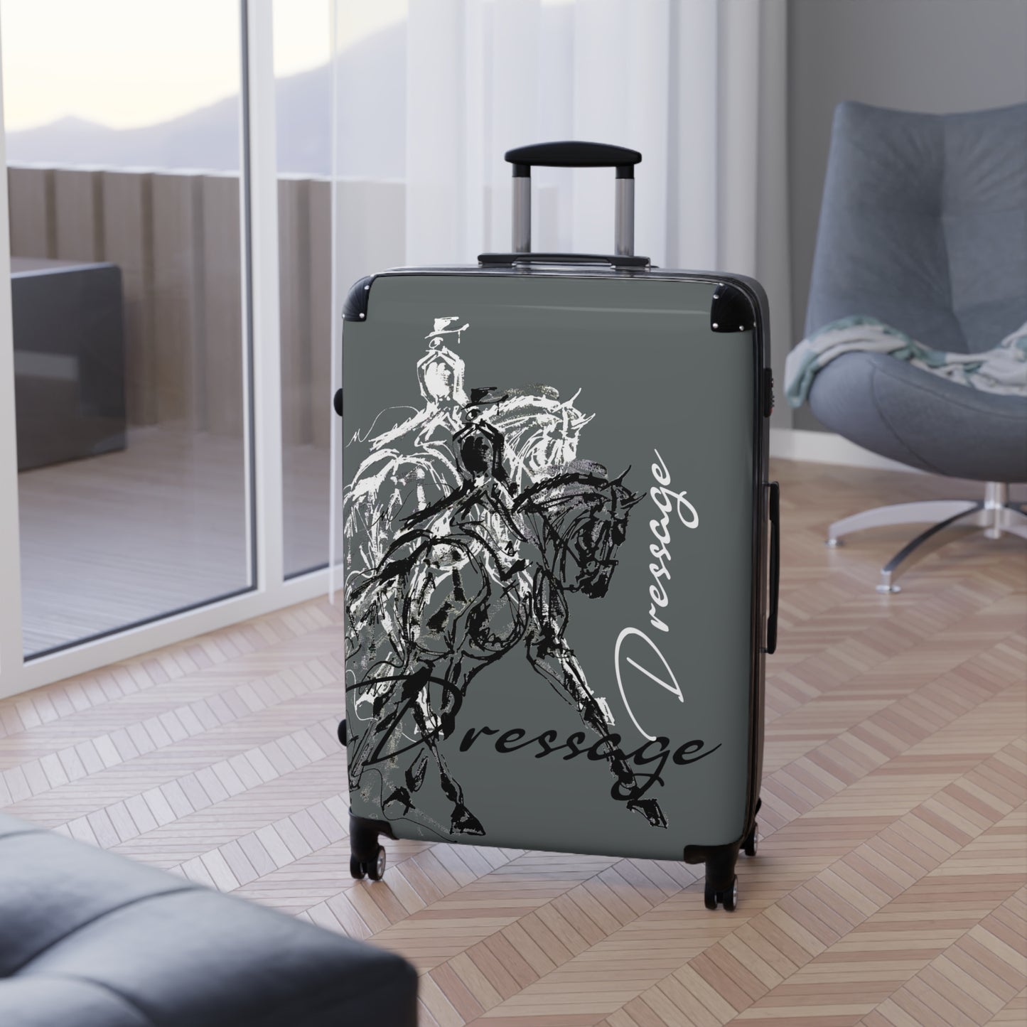 Artistic Dressage Horse in Half Pass Cabin Suitcase