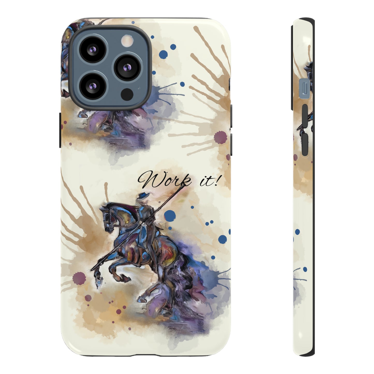 Working Equitation Watercolor Horse Horse Lover Gift Study Tough Case Phone Case.