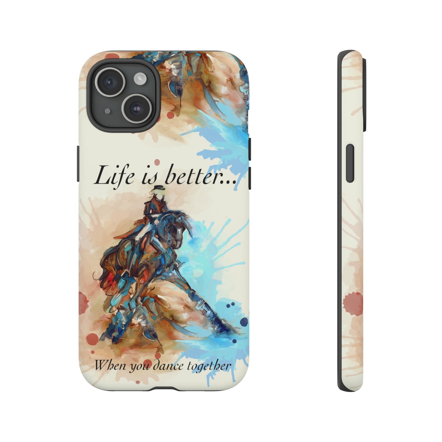 A Dressage Half Pass Artwork Watercolor Horse .Horse Lover Gift Study Tough Case Phone Case.