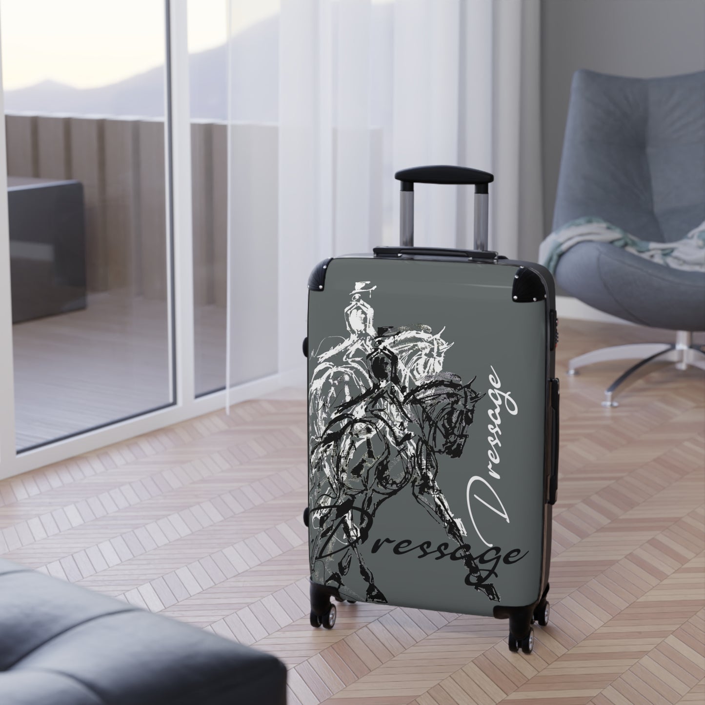 Artistic Dressage Horse in Half Pass Cabin Suitcase