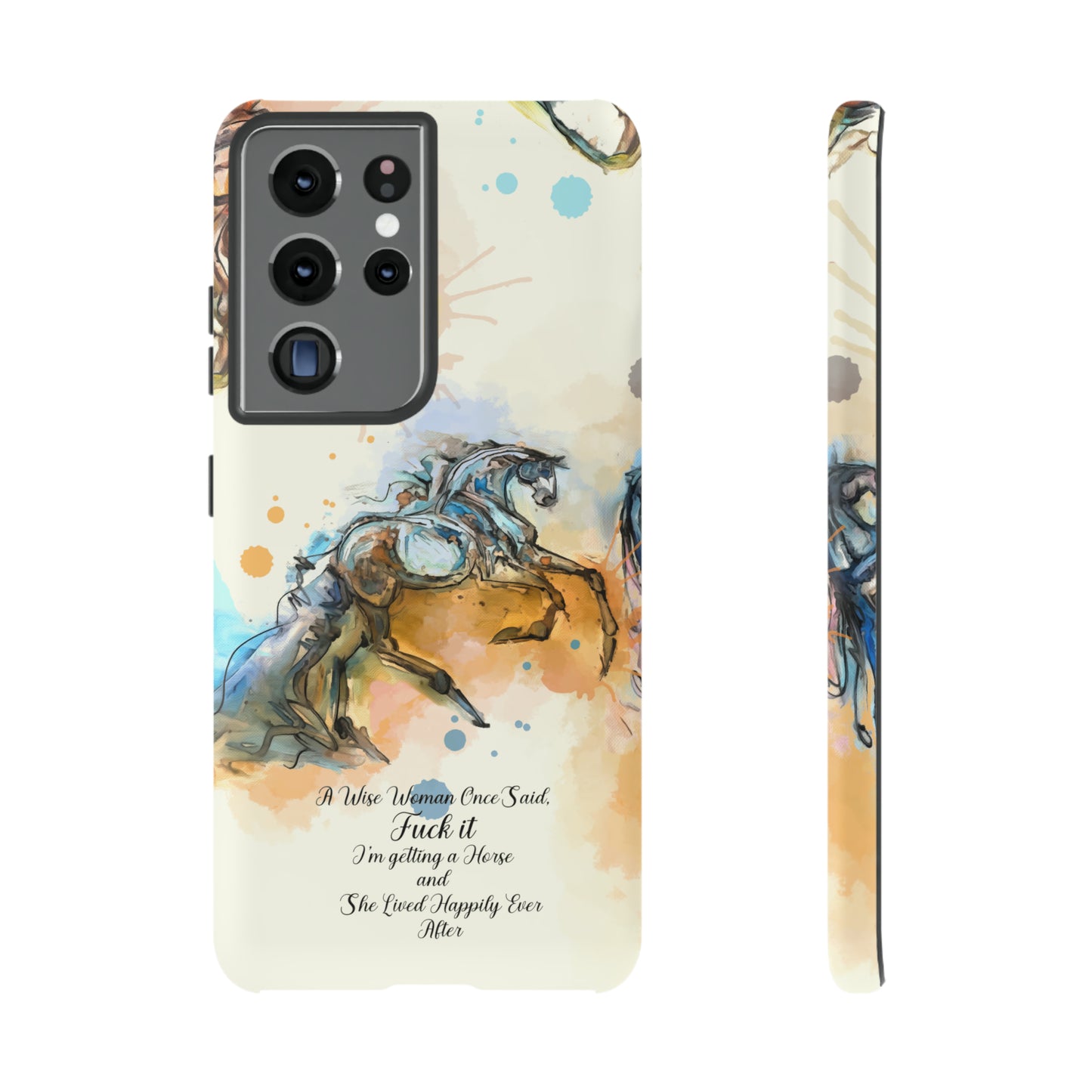 Swearing Watercolor Horse Horse Lover Gift Study Tough Case Phone Case.