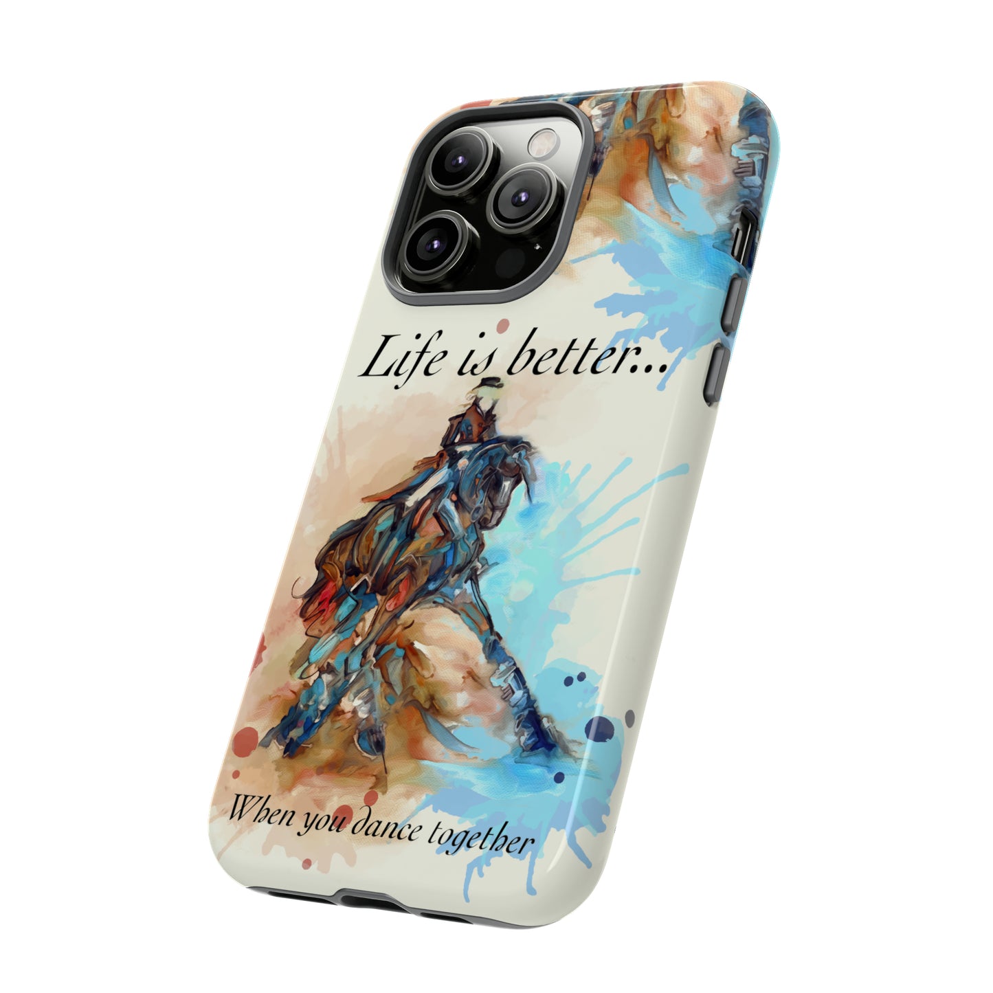 A Dressage Half Pass Artwork Watercolor Horse .Horse Lover Gift Study Tough Case Phone Case.