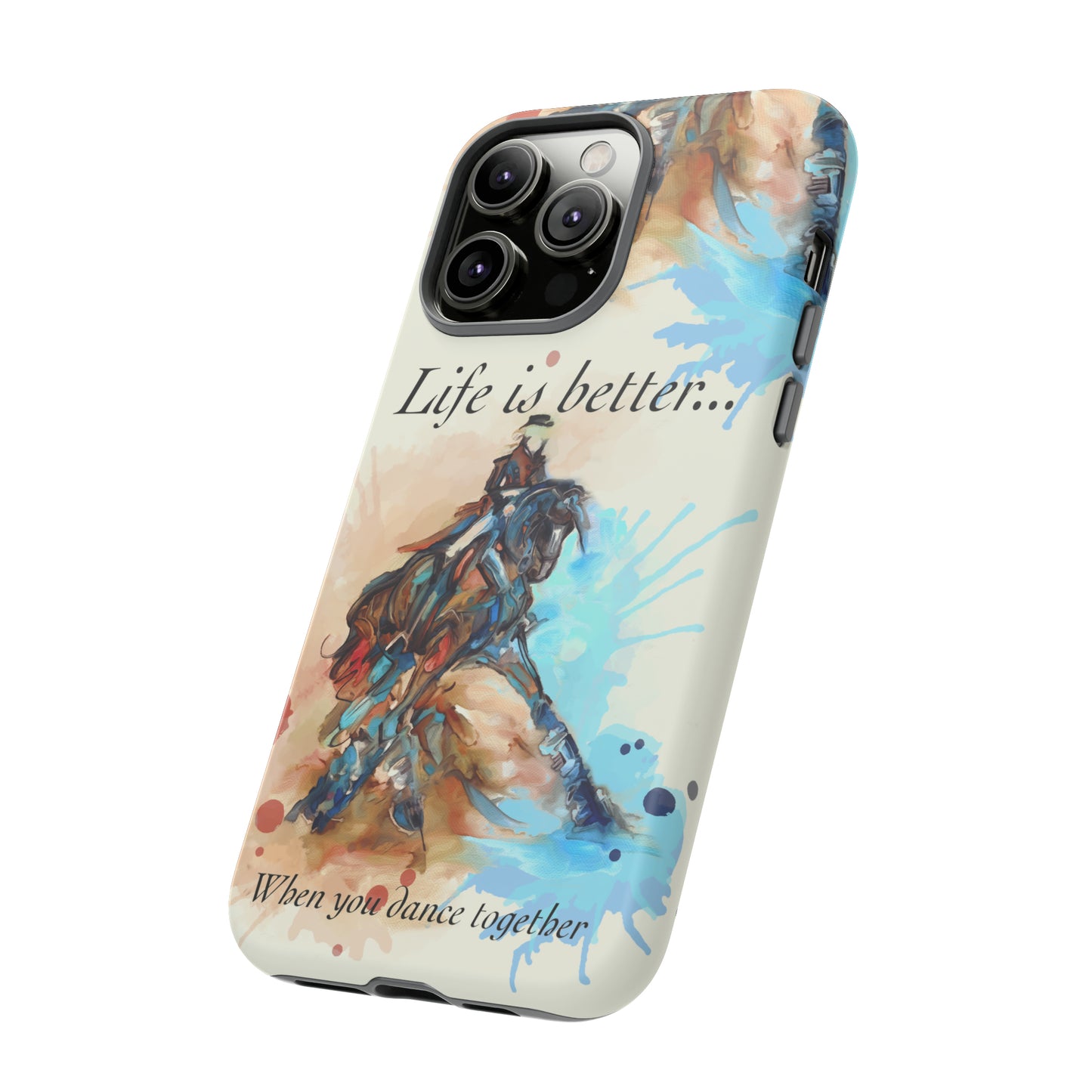 A Dressage Half Pass Artwork Watercolor Horse .Horse Lover Gift Study Tough Case Phone Case.