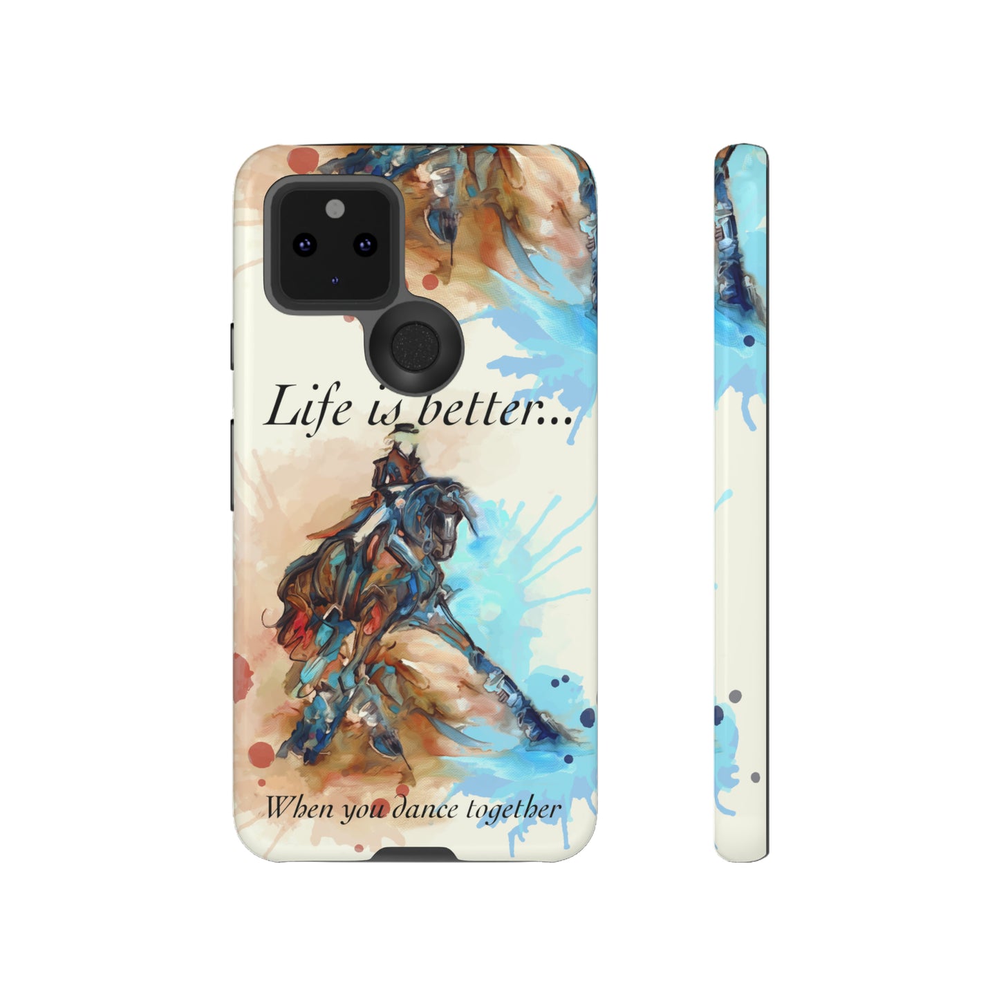 A Dressage Half Pass Artwork Watercolor Horse .Horse Lover Gift Study Tough Case Phone Case.