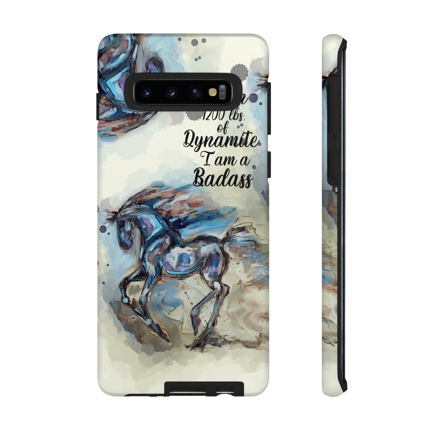 Swearing Equestrian Art .Watercolor Horse Horse Lover Gift Study Tough Case Phone Case.