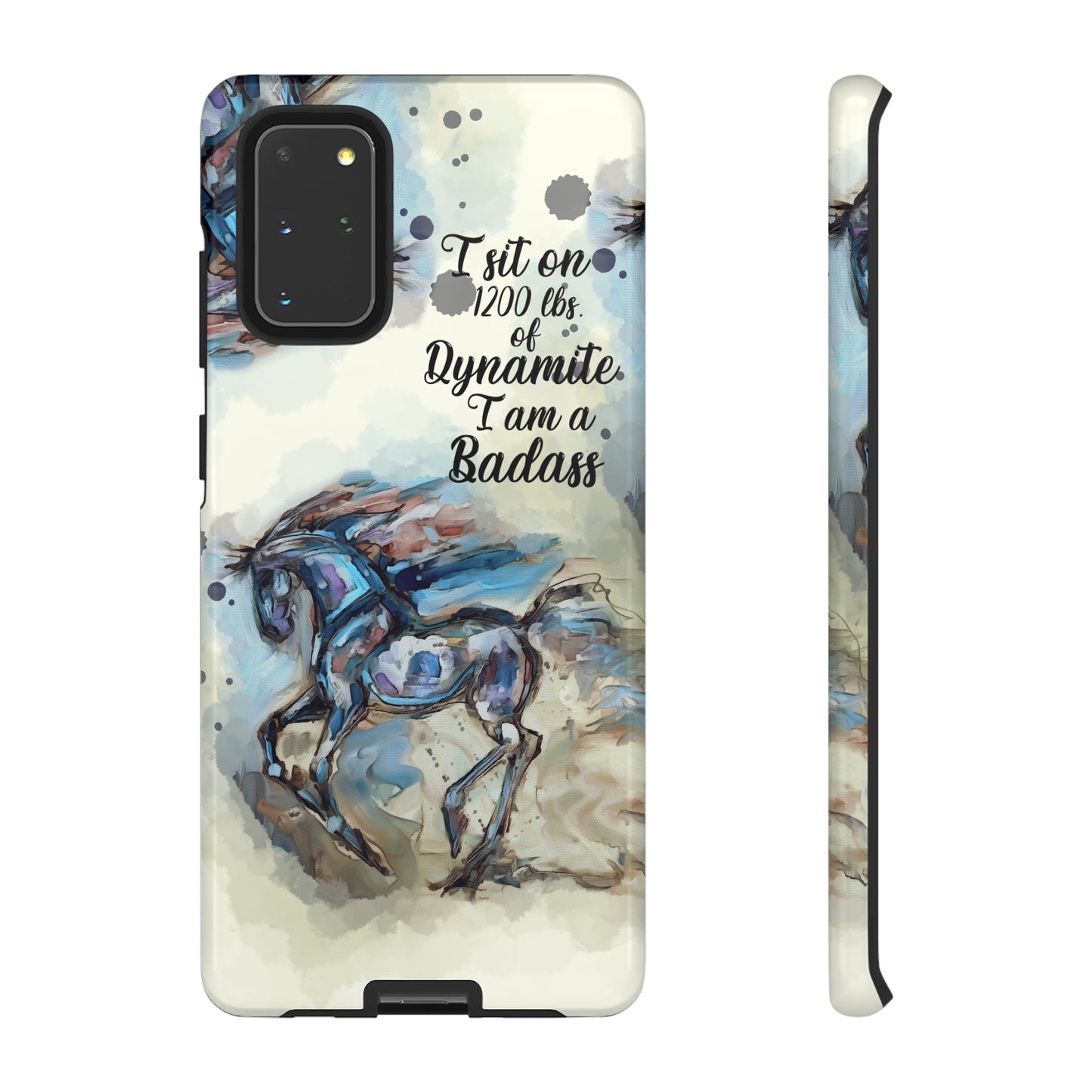 Swearing Equestrian Art .Watercolor Horse Horse Lover Gift Study Tough Case Phone Case.