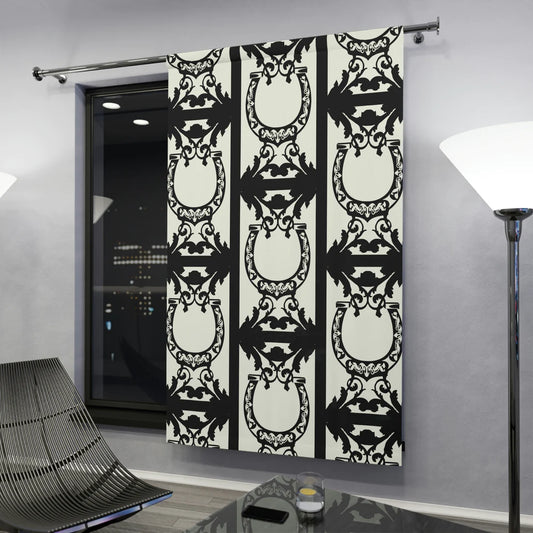 Horse Shoe Equestrian Style Window Curtains (5 Panels)